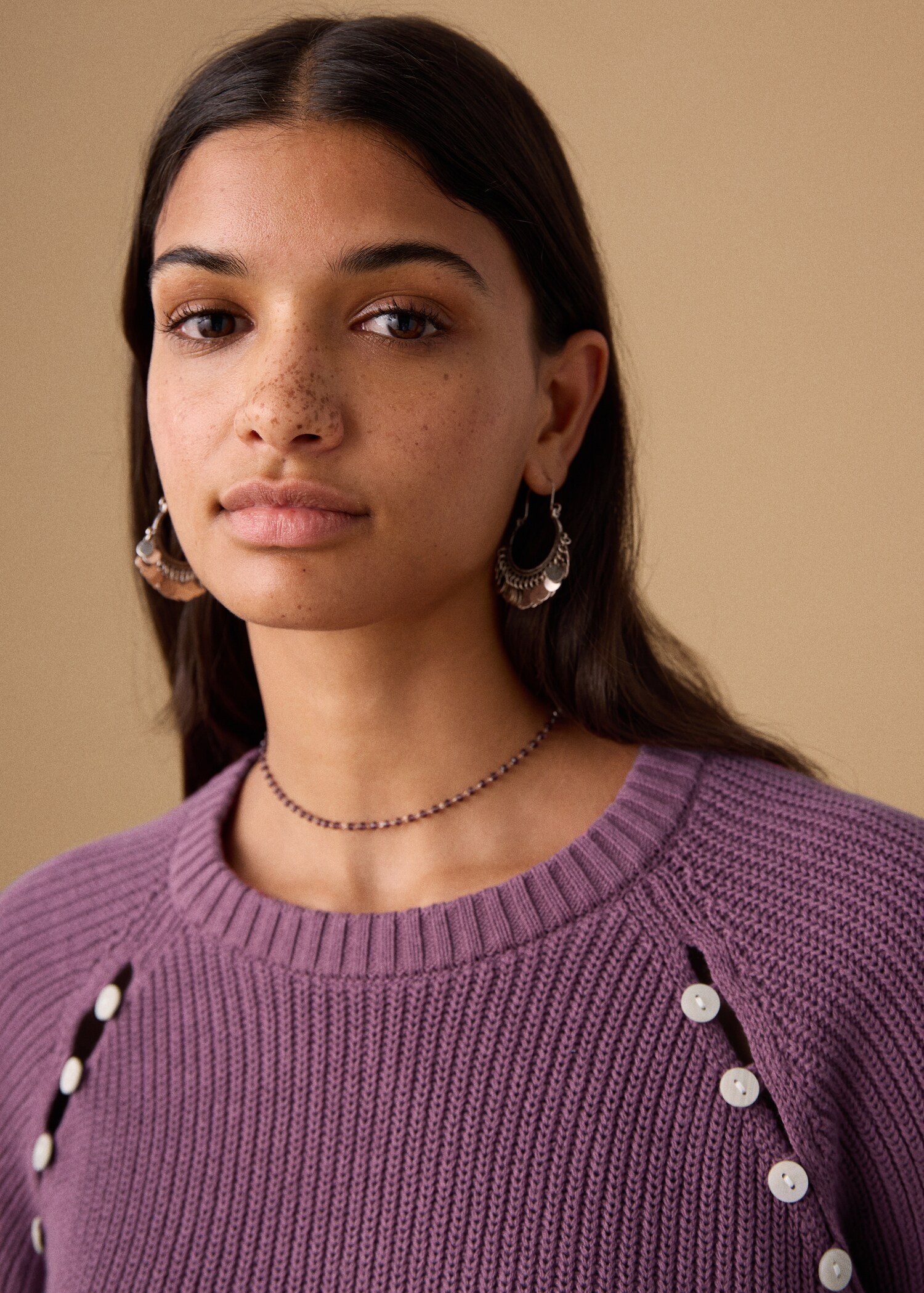 Buttons detail knit sweater - Details of the article 1