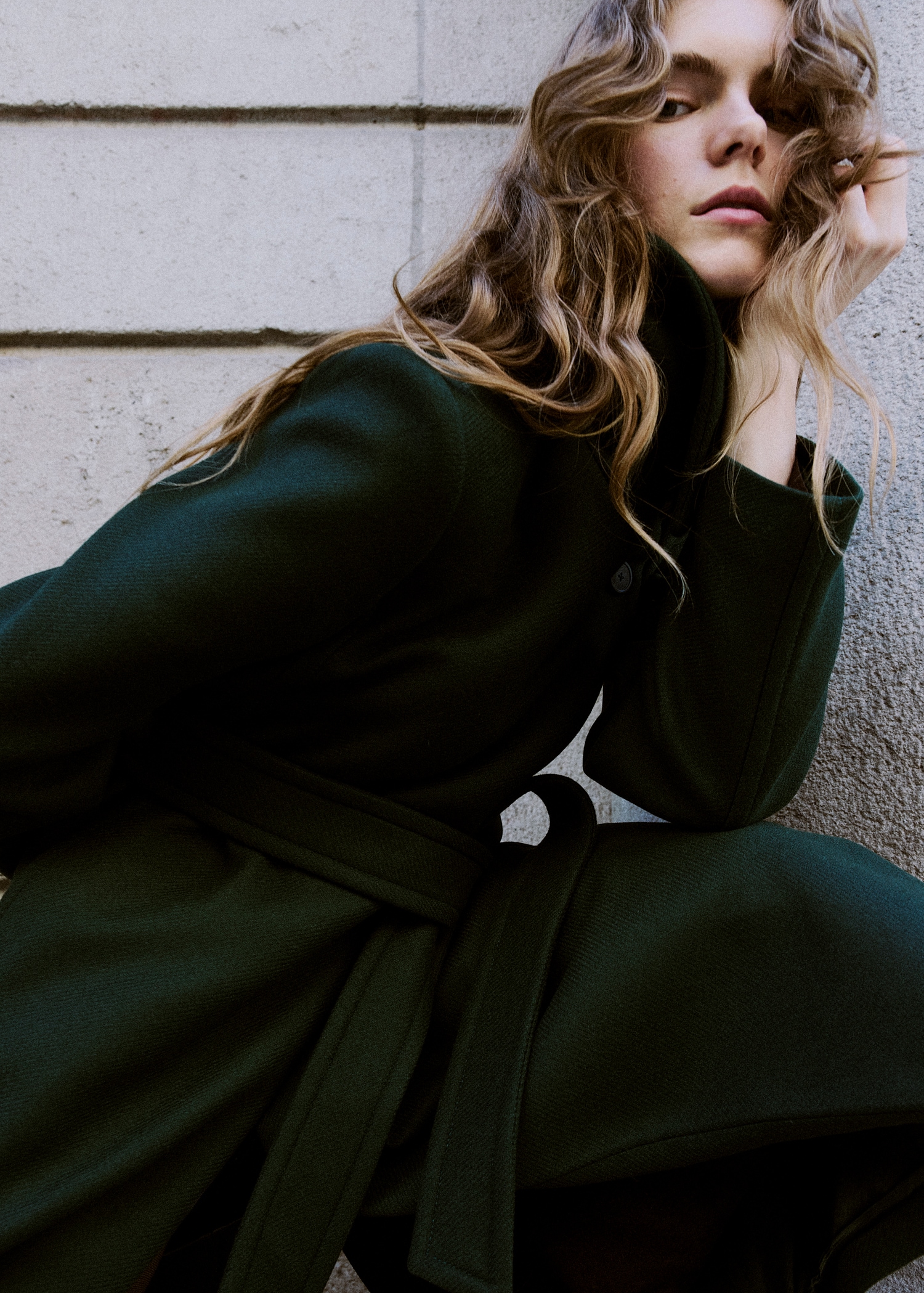 Manteco wool coat with belt - Details of the article 1