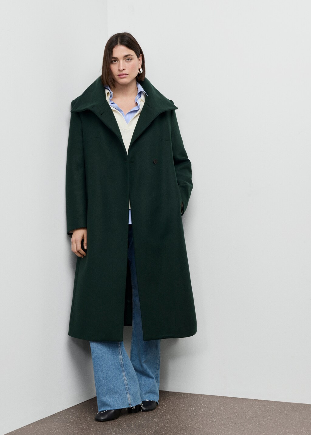 Mango Manteco wool coat with belt