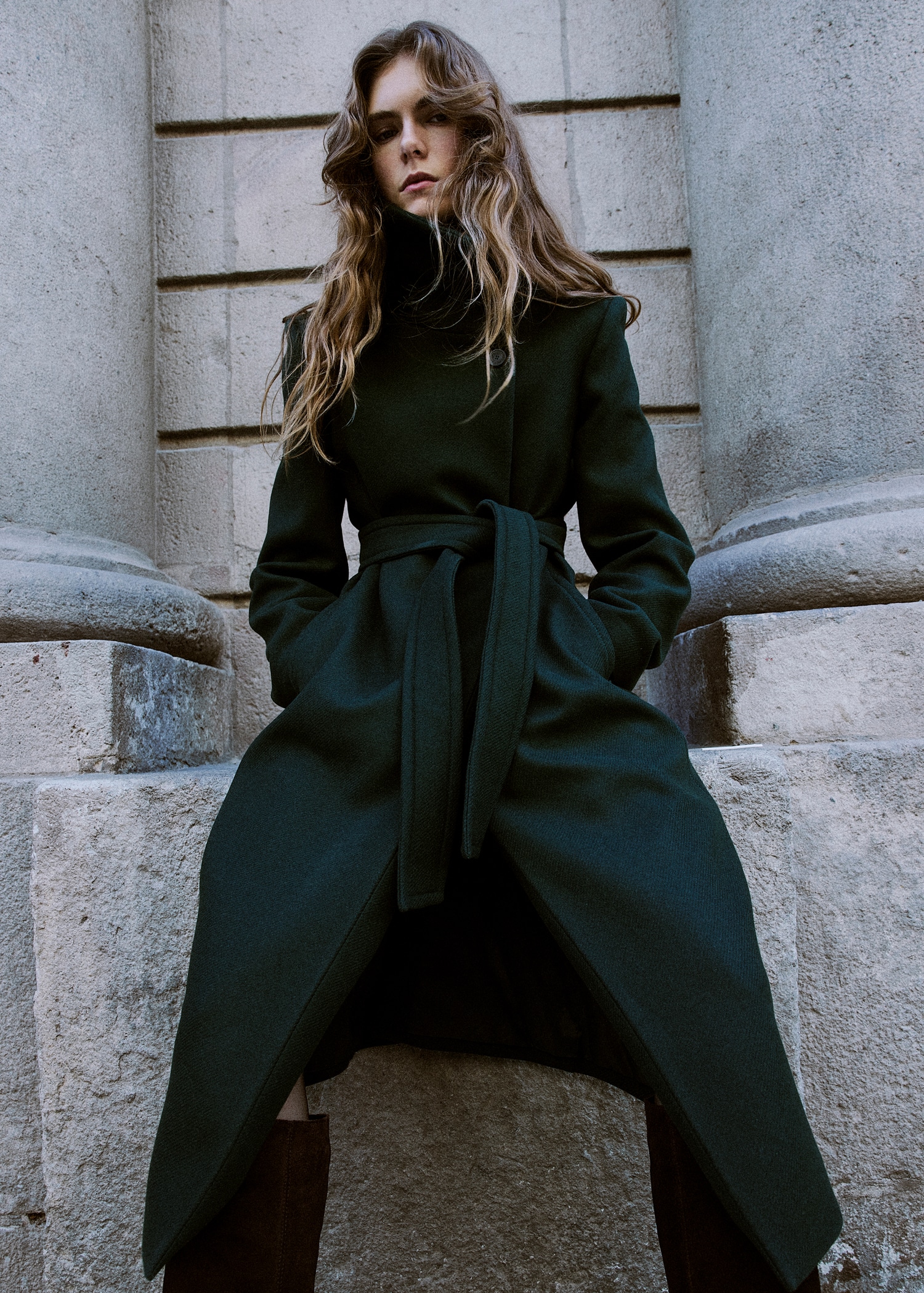 Manteco wool coat with belt - Details of the article 6