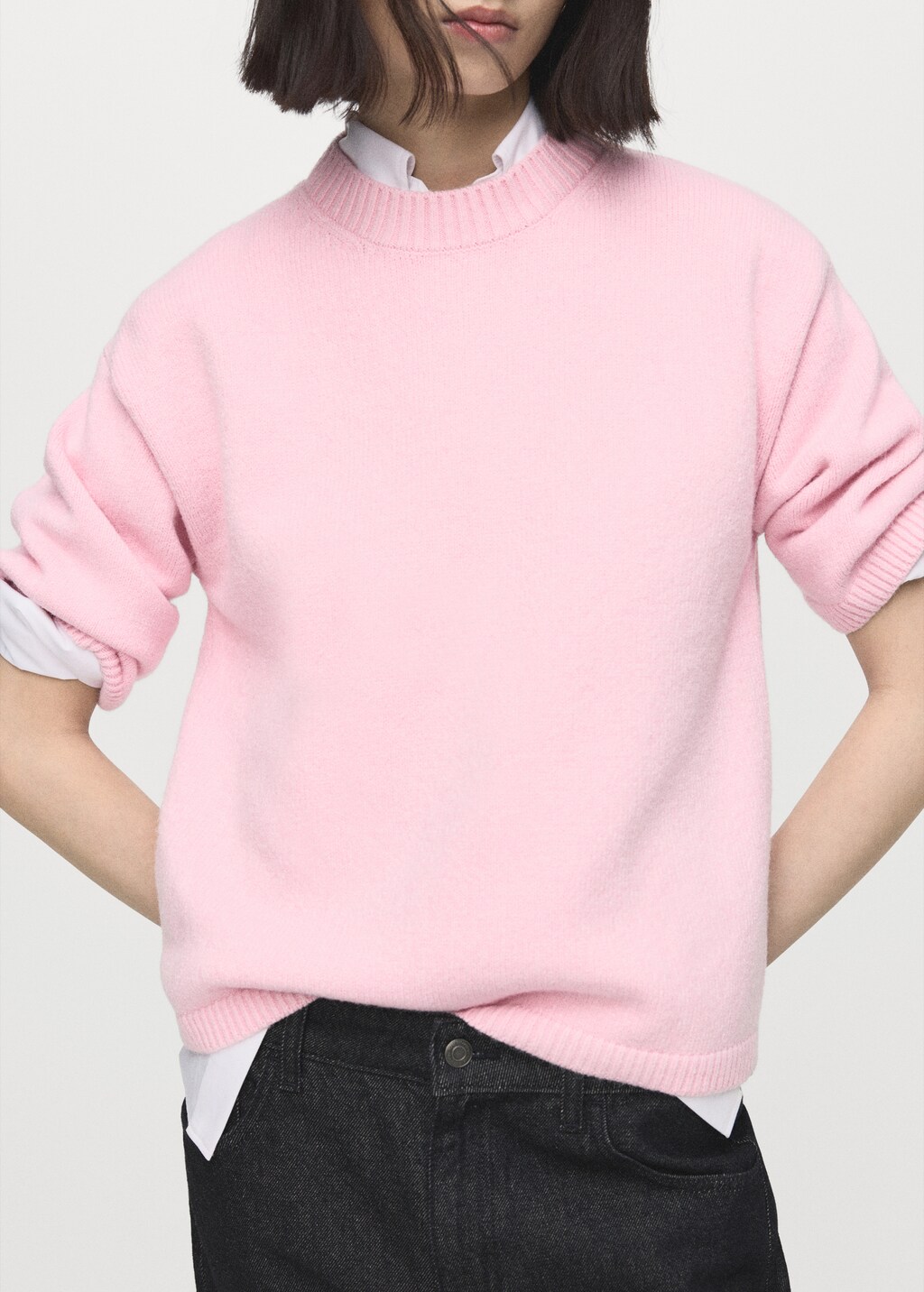 Mango Short-sleeved knitted sweater