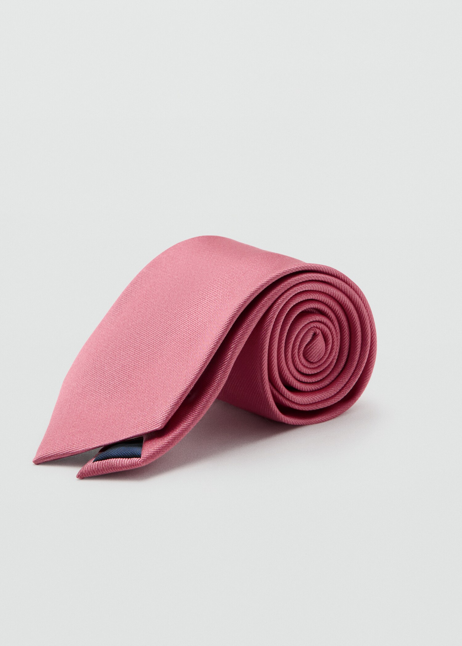 Plain silk tie - Medium plane