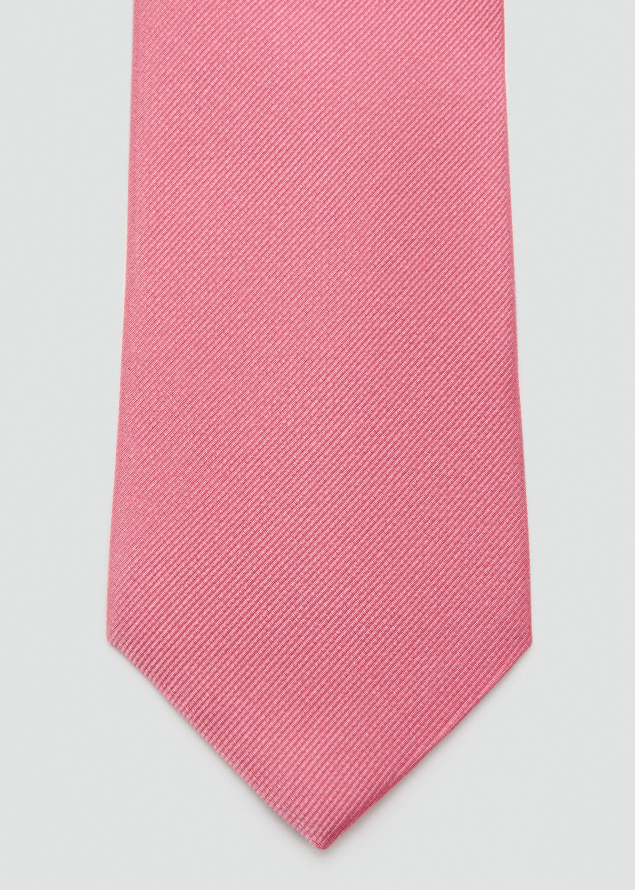 Plain silk tie - Details of the article 1, Pastel Pink. Ref: 27031303-00.