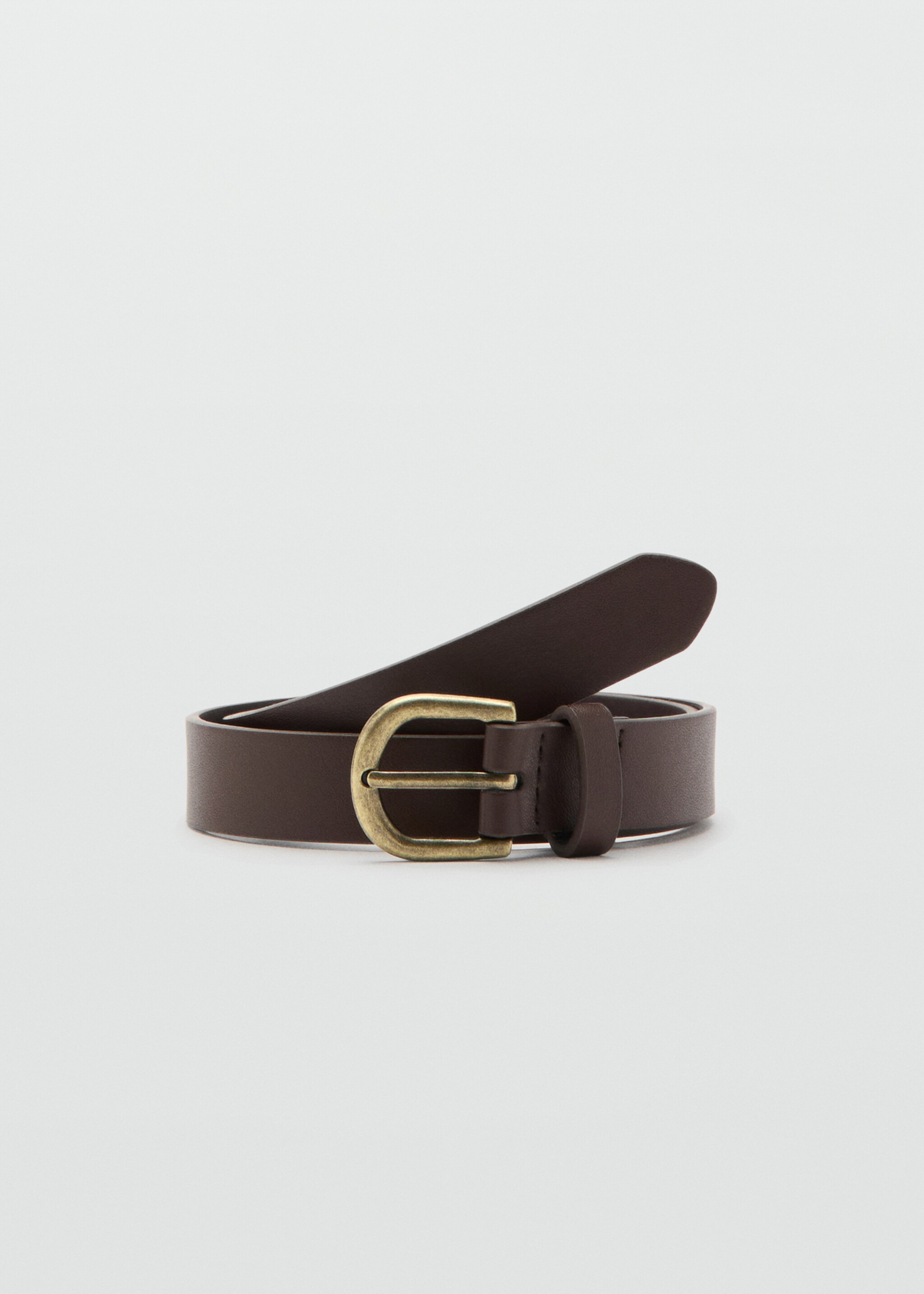 Faux-leather belt - Article without model, Brown. Ref: 27031311-00.