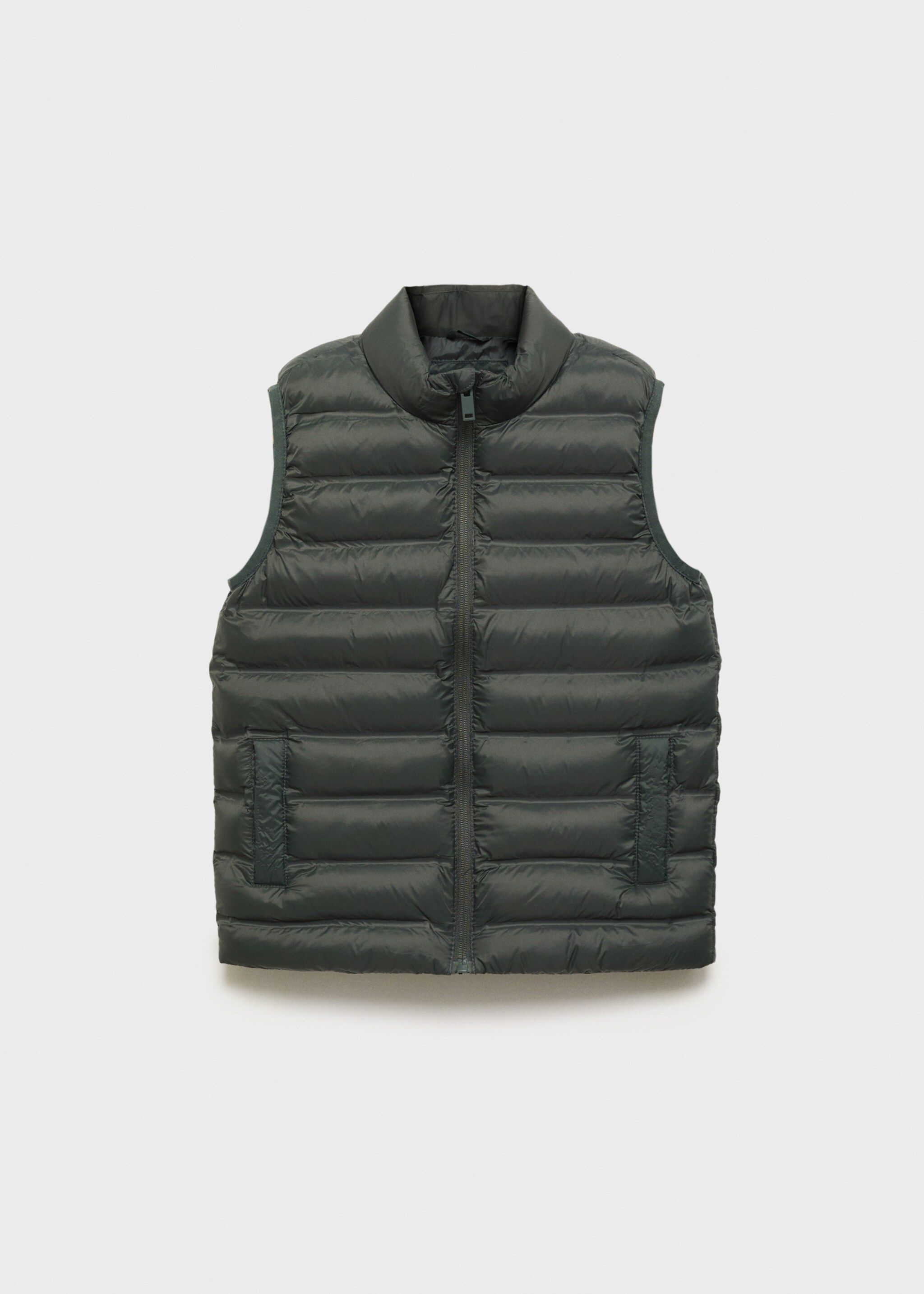 Quilted gilet - Article without model, Khaki. Ref: 27031318-00.