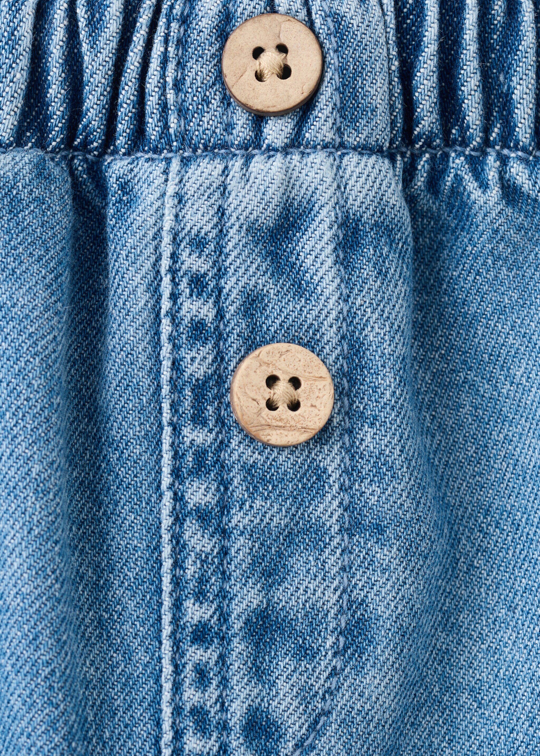 Jeans rectos cintura goma - Detalle del artículo 8, Azul medio. Ref: 27031321-00.