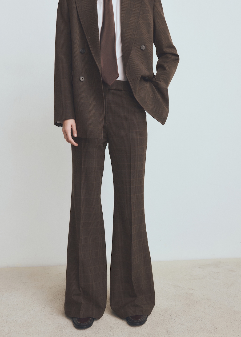 Check suit trousers