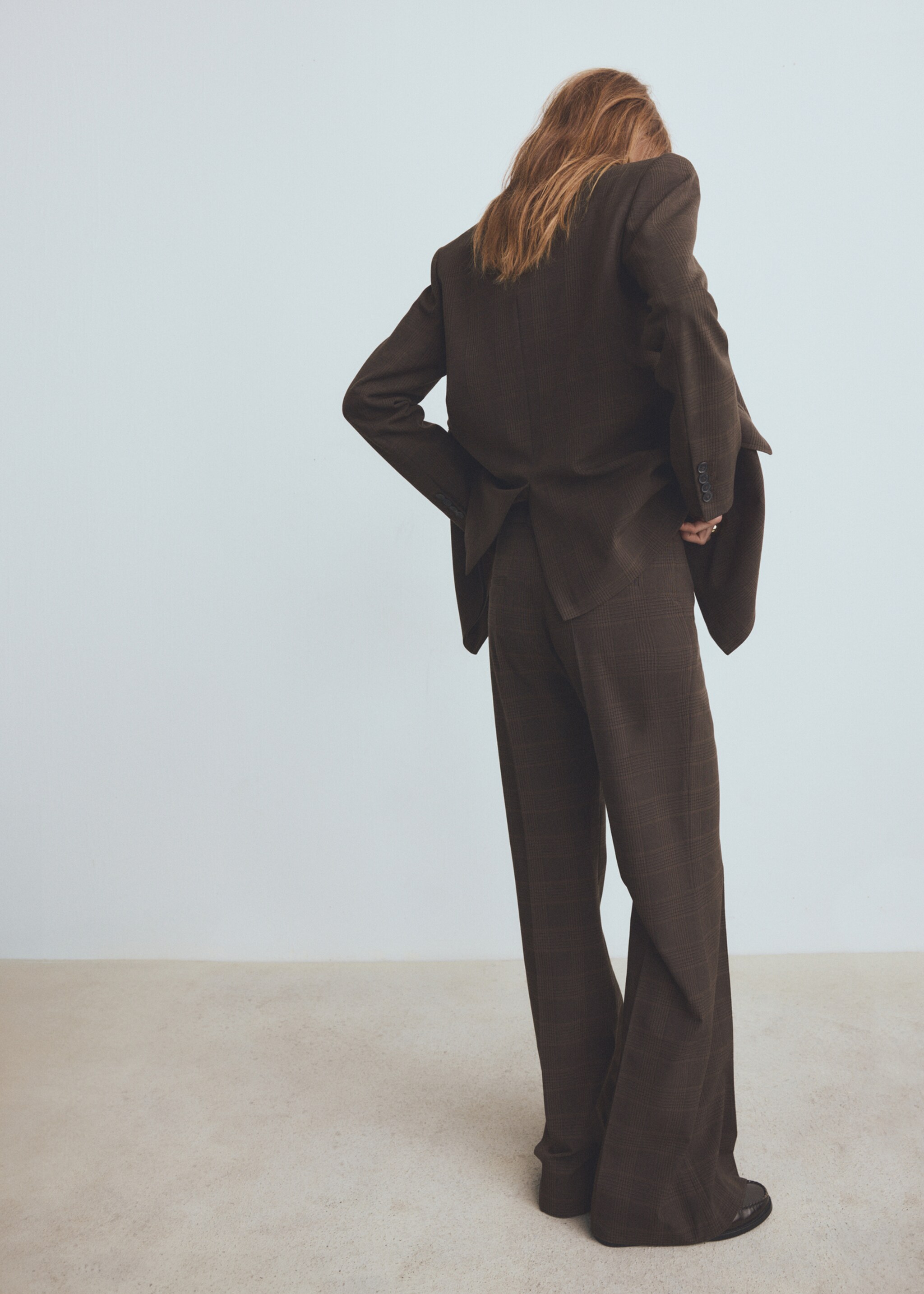 Check suit trousers - Reverse of the article, Brown. Ref: 27031324-00.