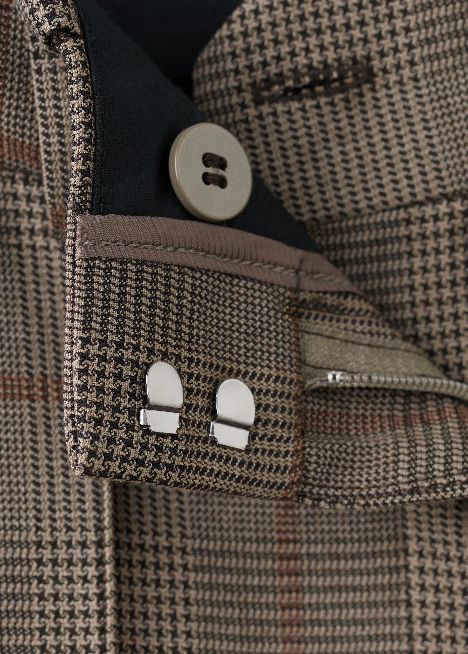 Wool-blend check trousers - Details of the article 8