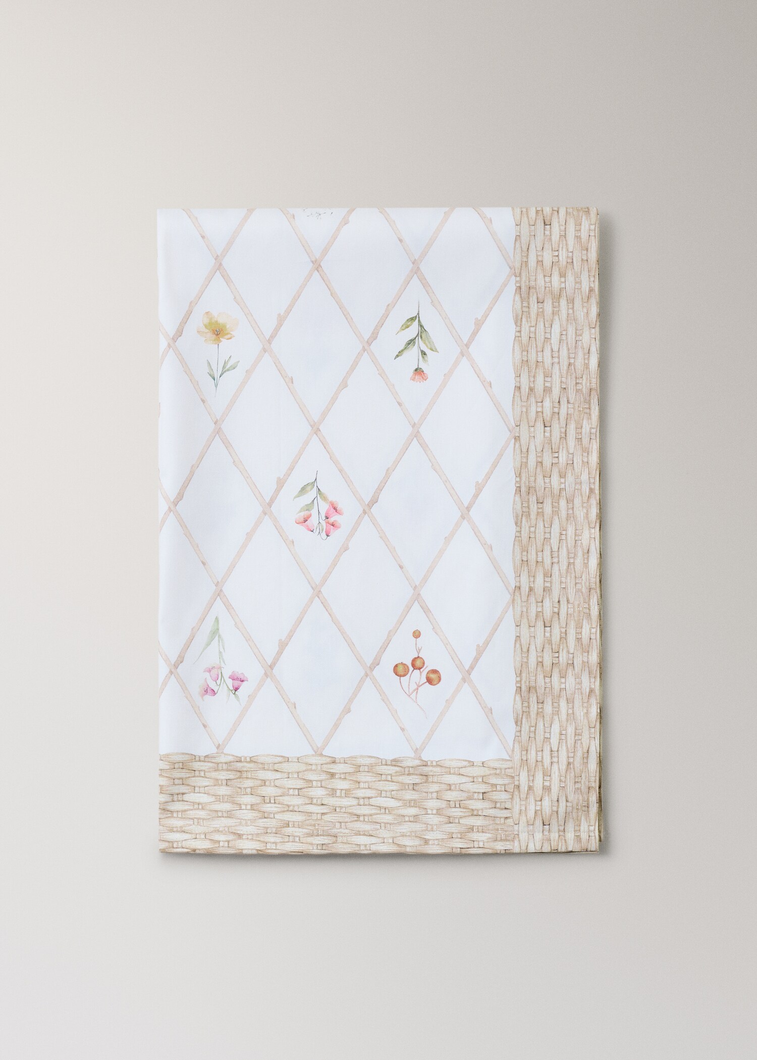 Beschichtete Tischdecke mit Blumenmuster für 2 bis 4 Personen - Artikel ohne Model