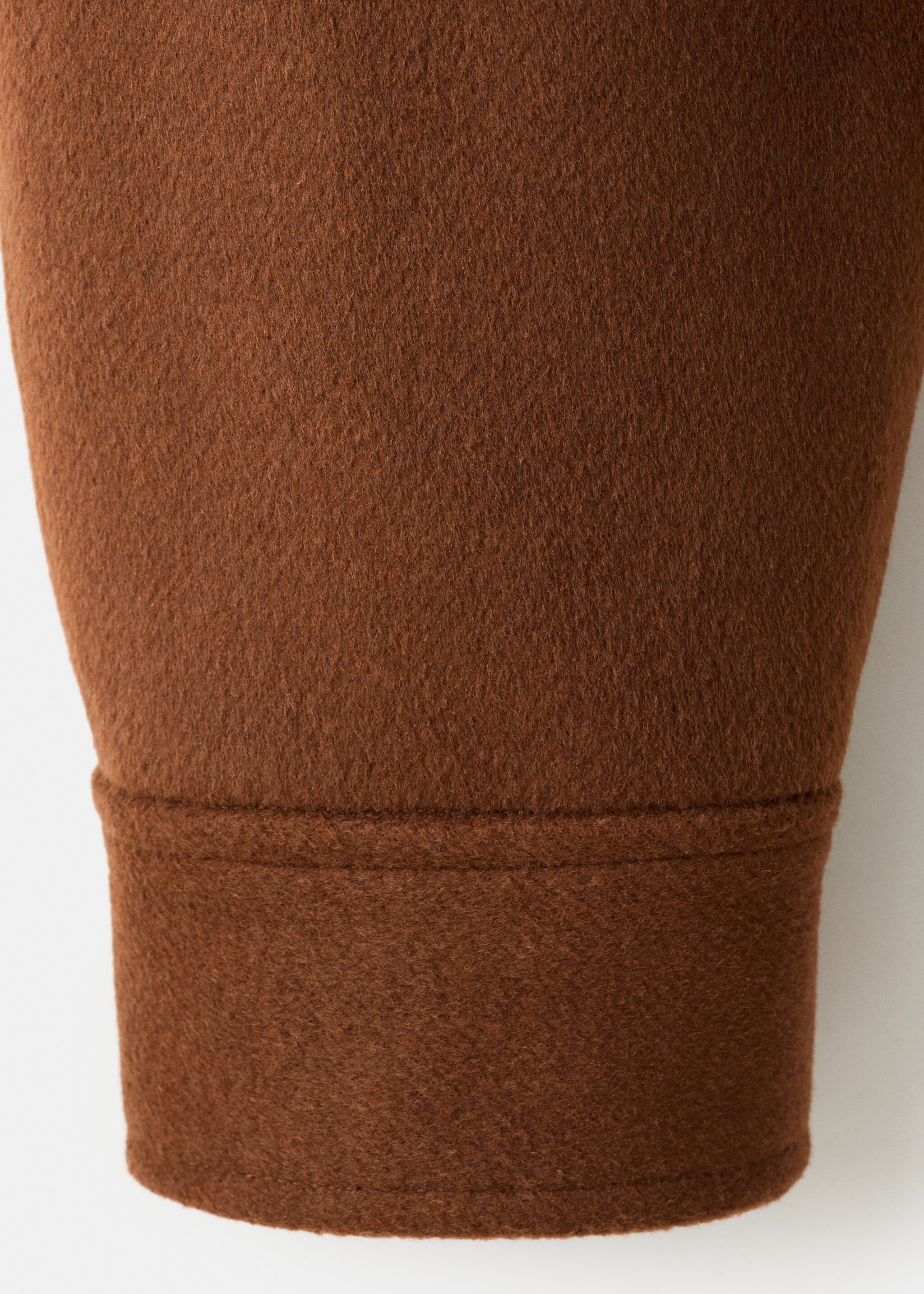 Wool jacket with shirt collar - Details of the article 8, Medium Brown. Ref: 27031334-00.