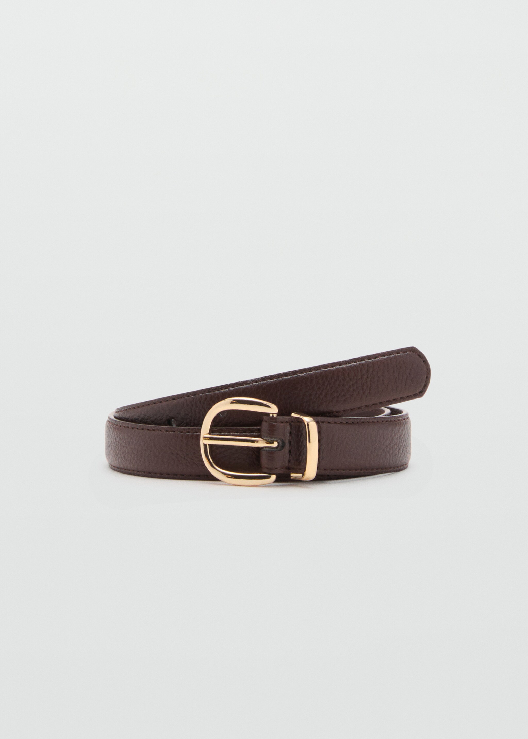 Oval buckle belt - Article without model, Chocolate. Ref: 27031335-00.