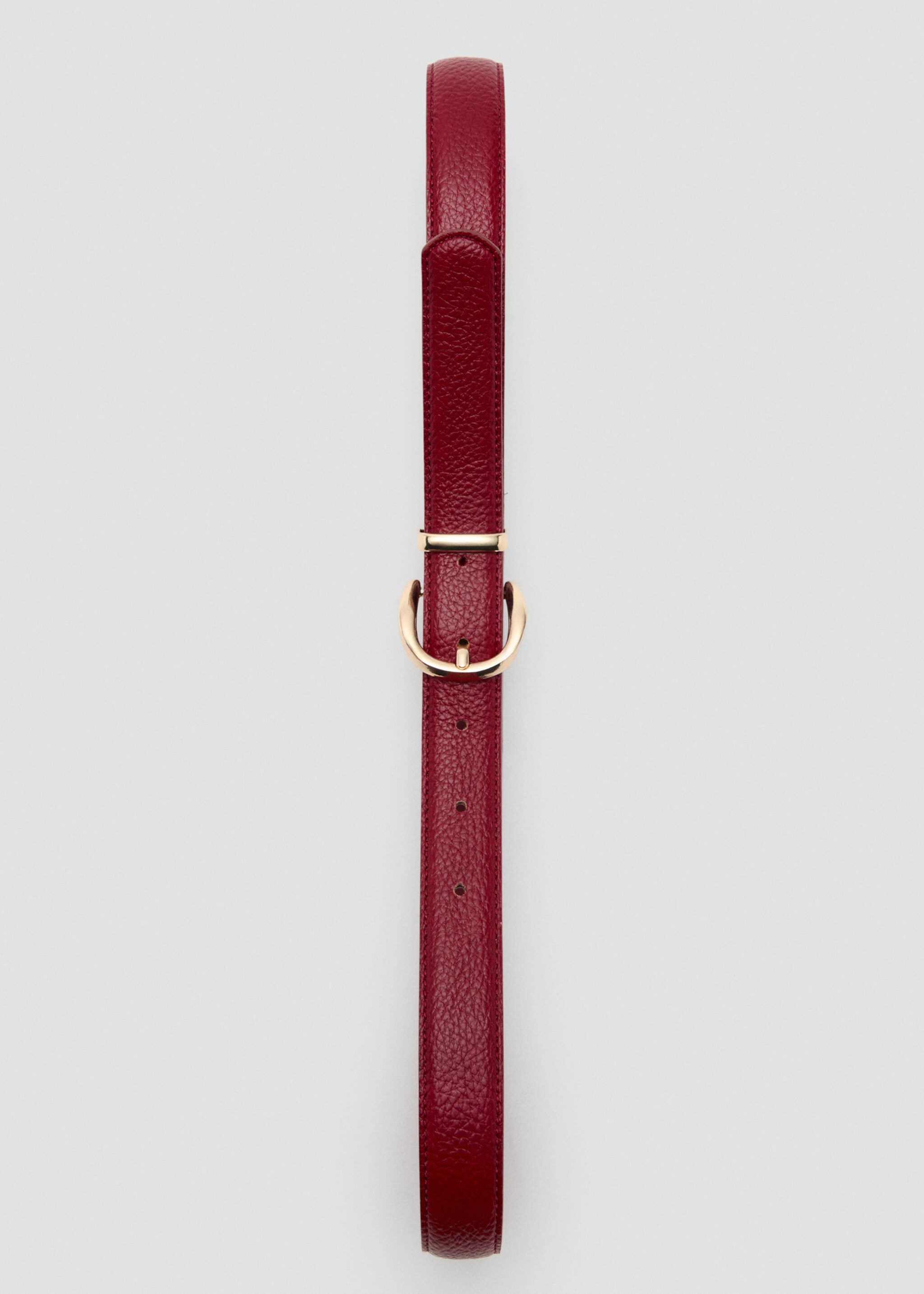 Oval buckle belt - Details of the article 1, Red. Ref: 27031335-00.