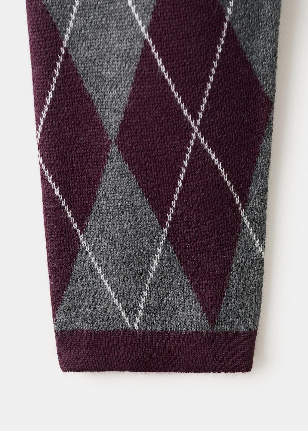 Argyle knit sweater