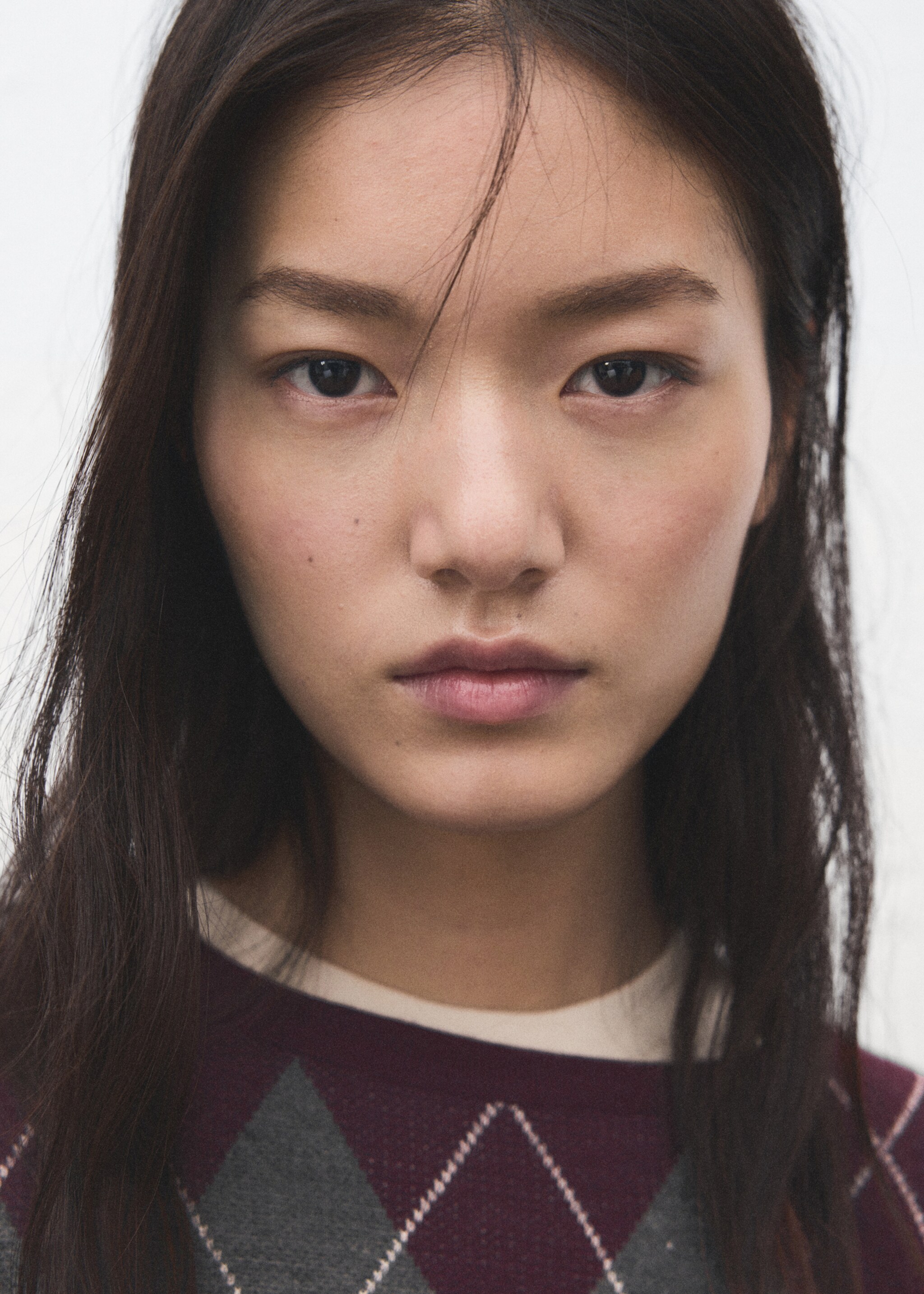 Pull maille losanges - Détail de l'article 1, Gris chiné moyen. Ref: 27031336-00.