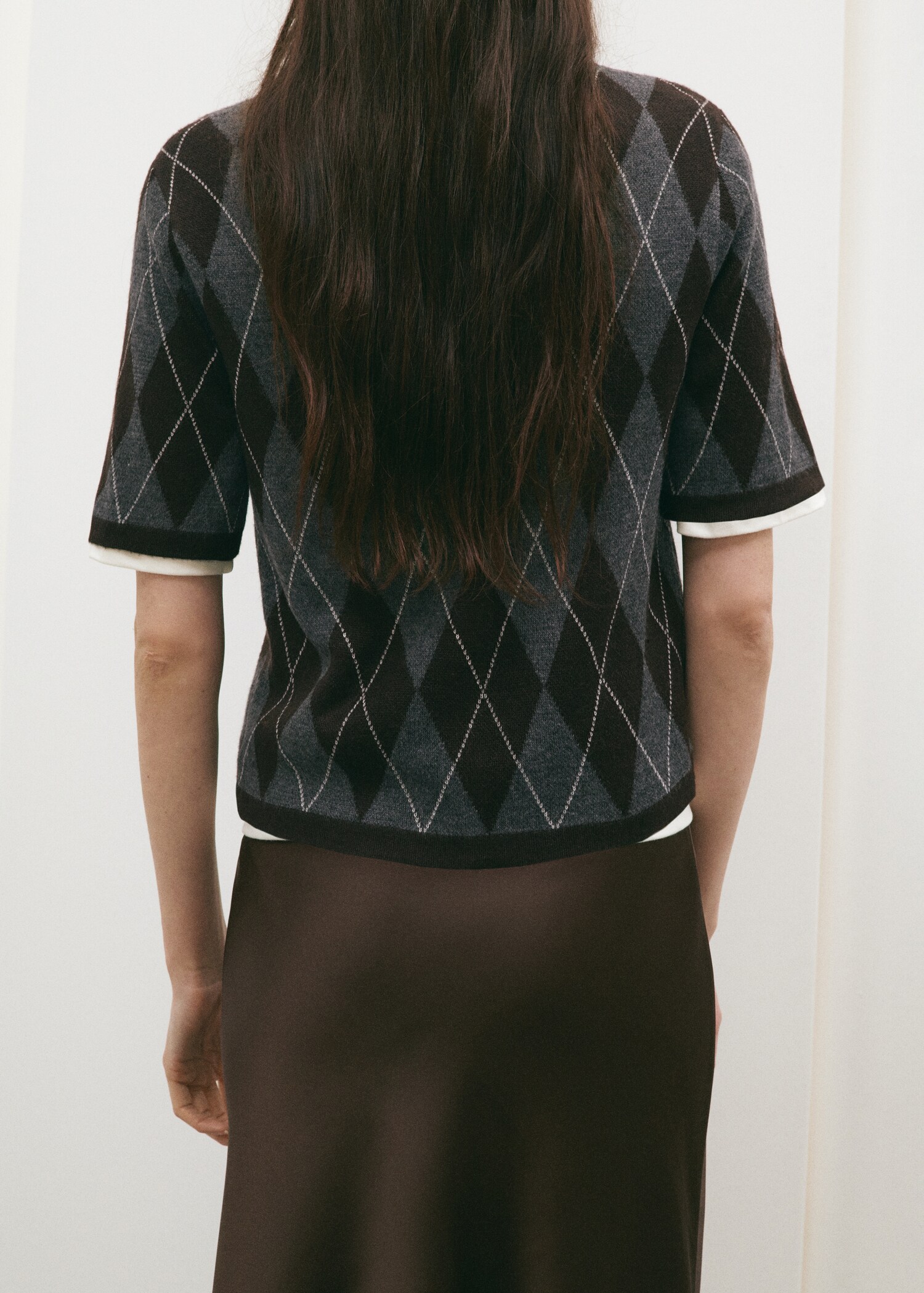 Pull-over losanges manches courtes - Verso de l’article