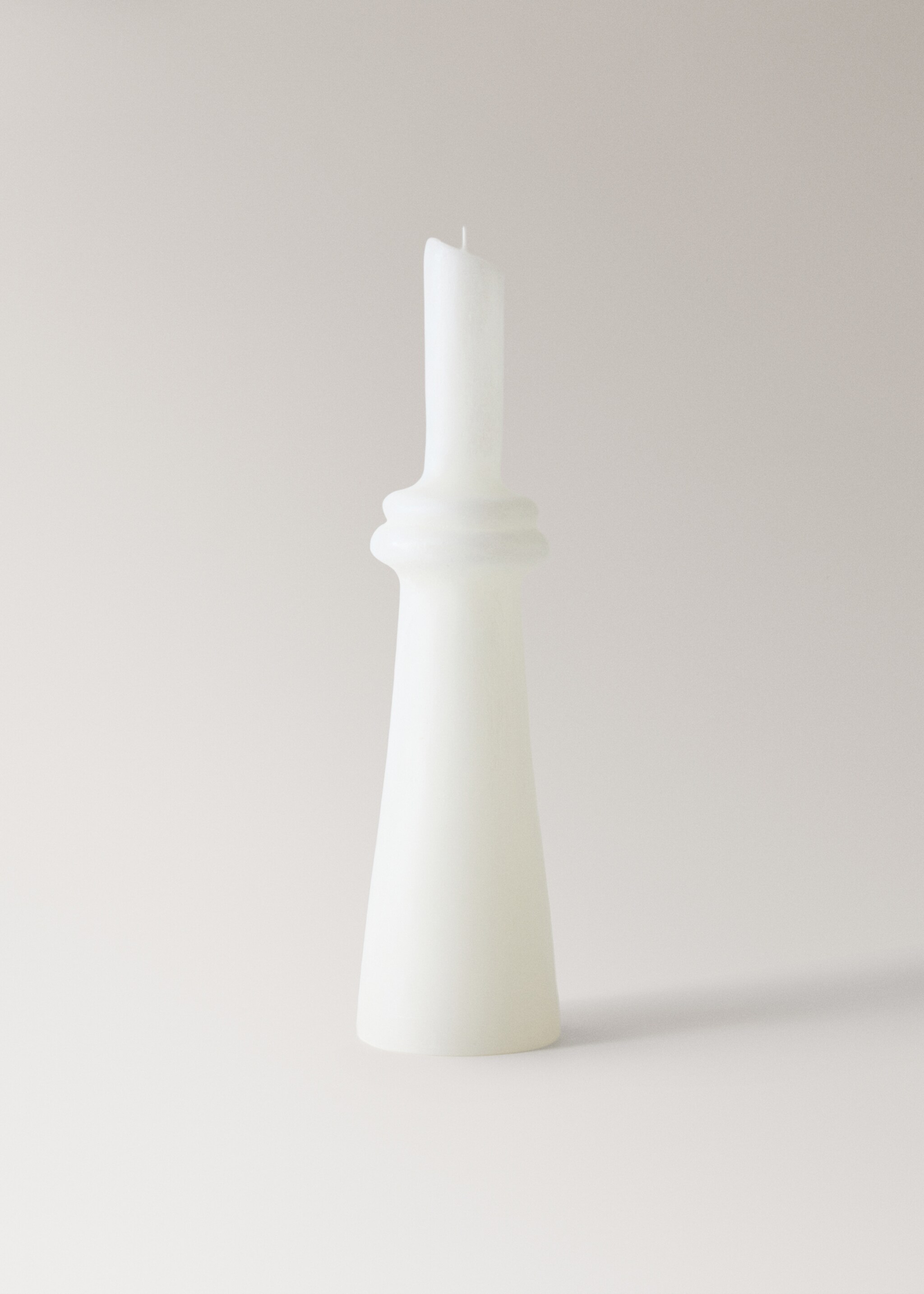 Tall tower decorative candle - Article without model, Off White. Ref: 27031342-00.