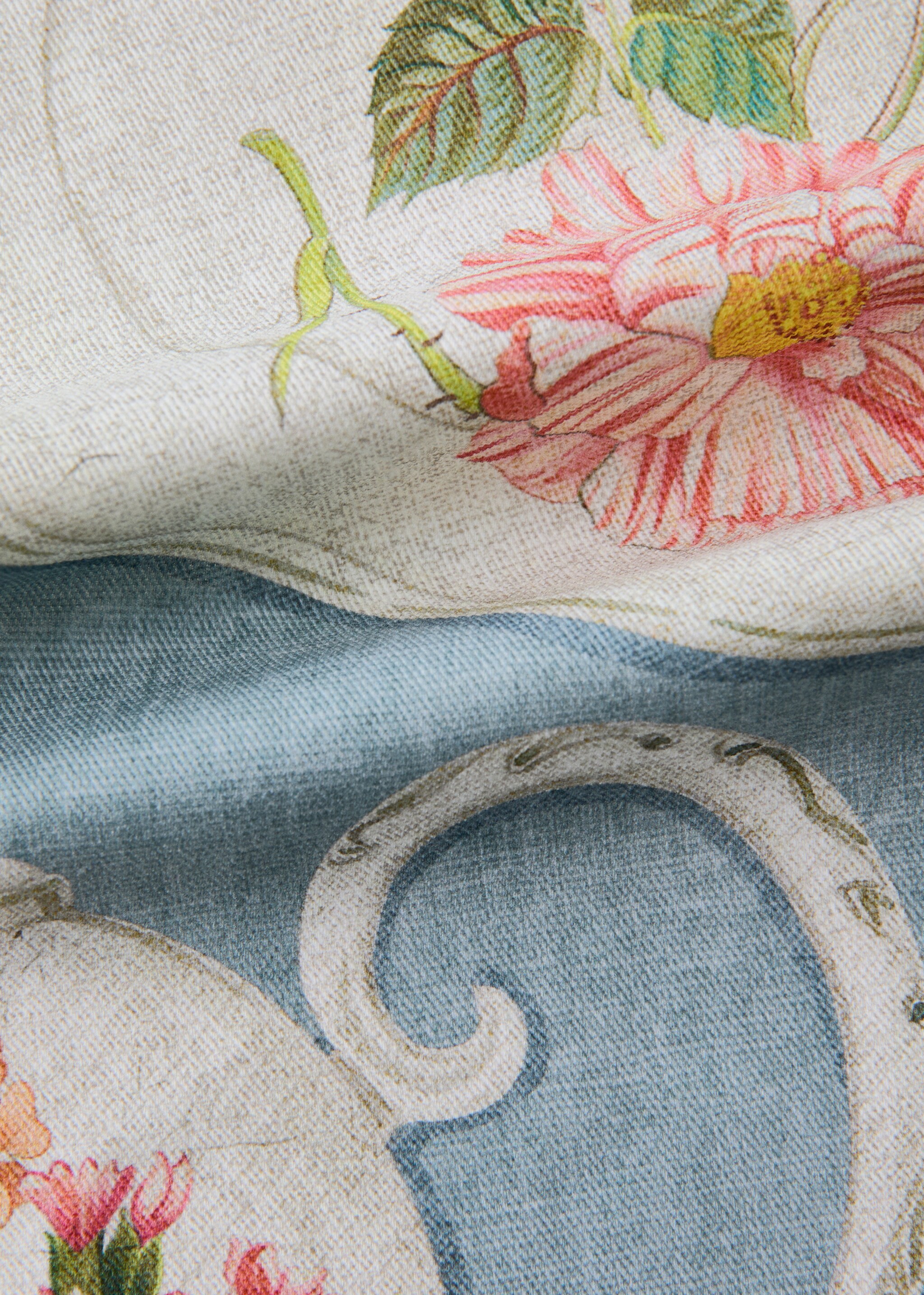 Küchentücher mit Vintage-Porzellanmotiven - Detail des Artikels 2, Blau. Ref: 27031343-00.