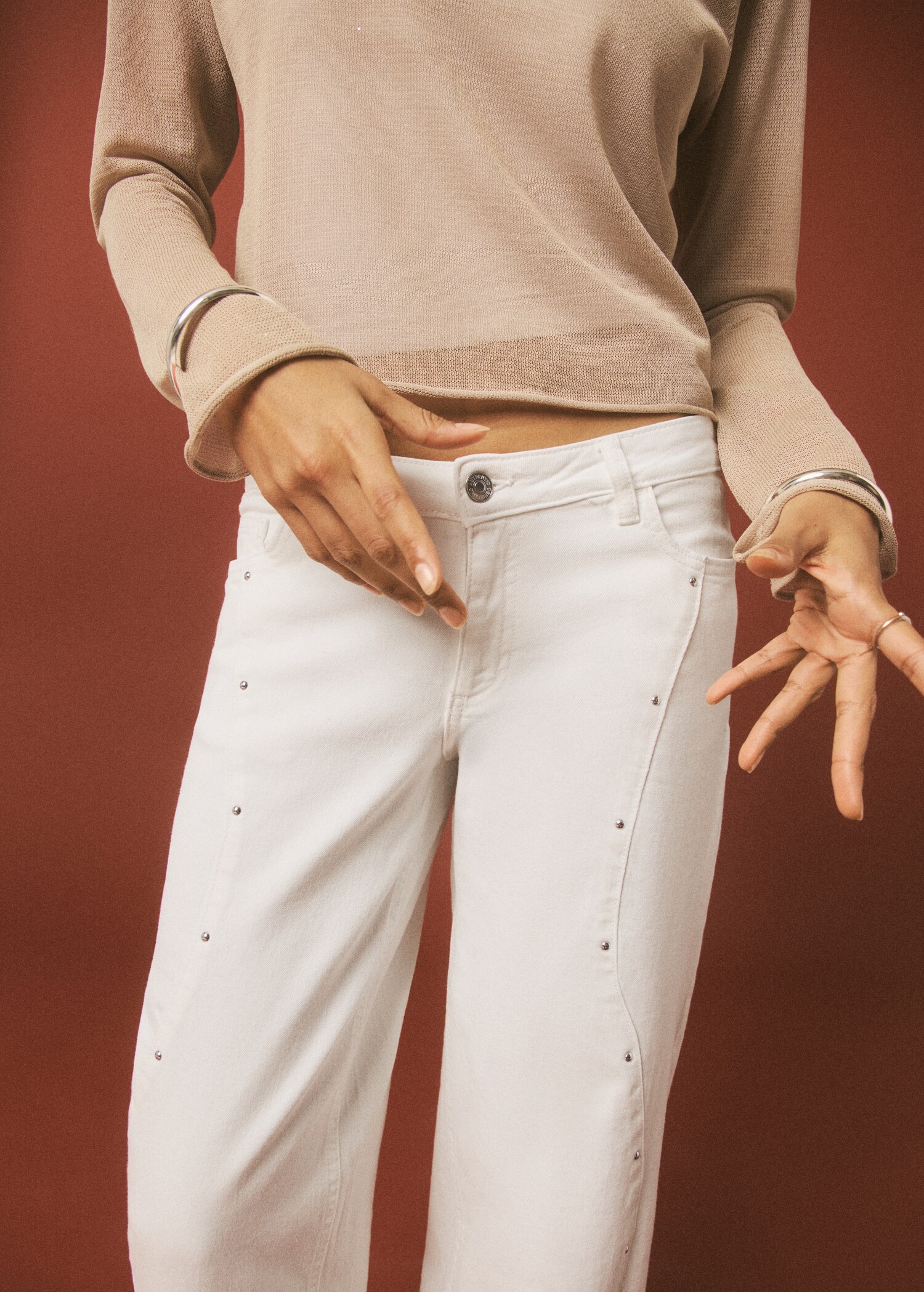 Jeans low waist tachuelas - Detalle del artículo 6