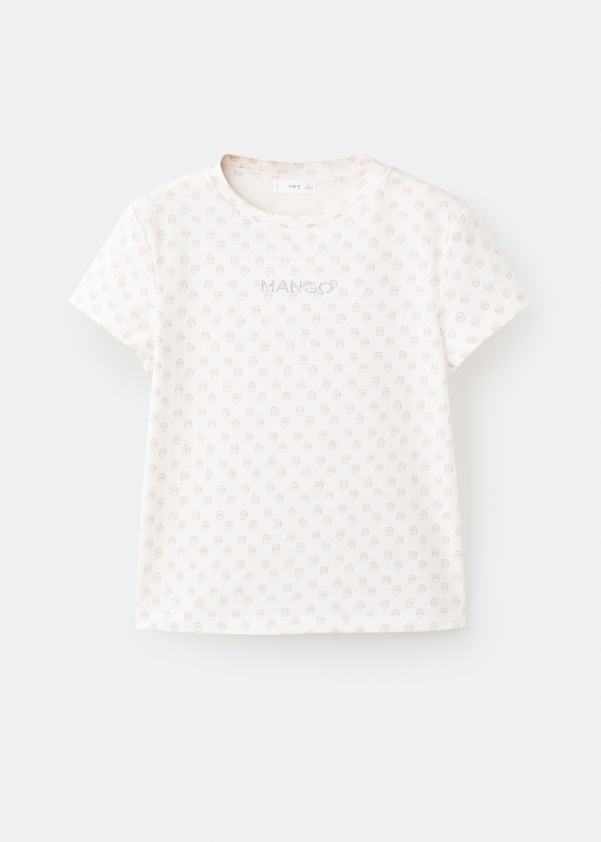 刺绣印花T恤 - null, 灰白. Ref: 27031510-00.