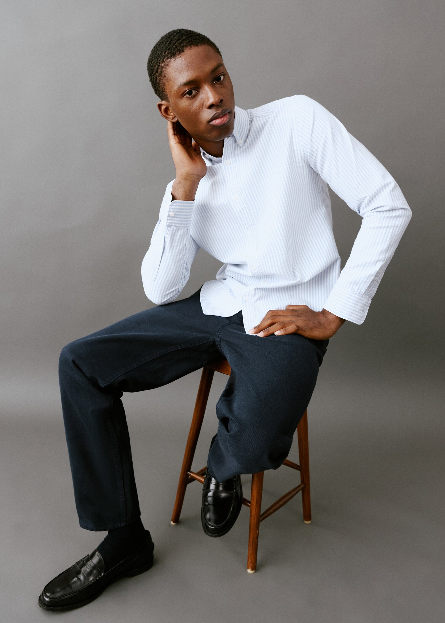 Striped Oxford shirt - Details of the article 6