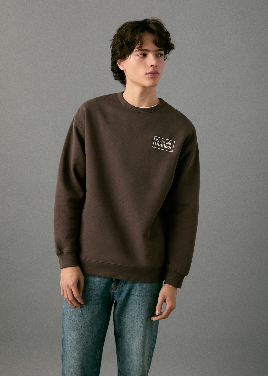 Embroidered cotton sweatshirt