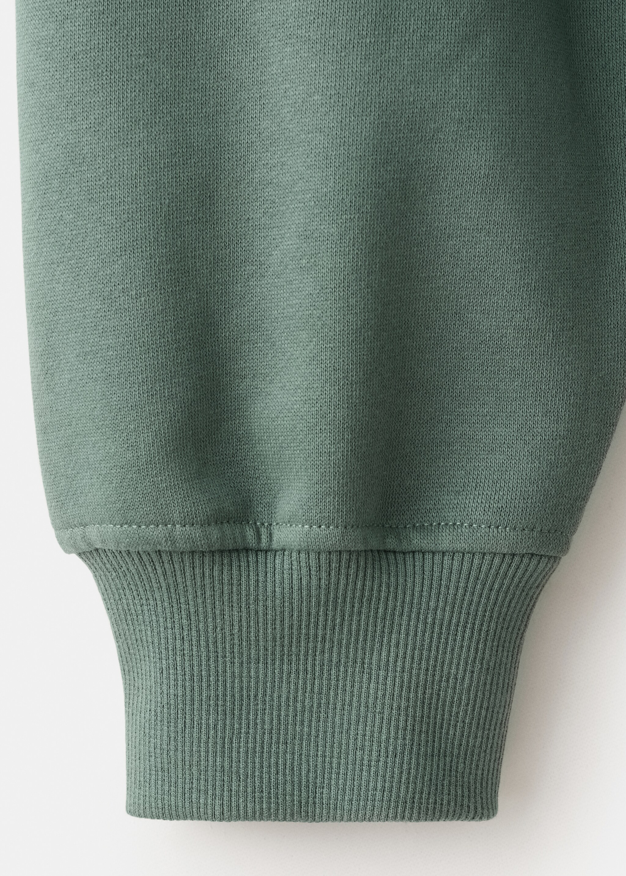 Printed hoodie - Details of the article 0, Green. Ref: 27031516-00.