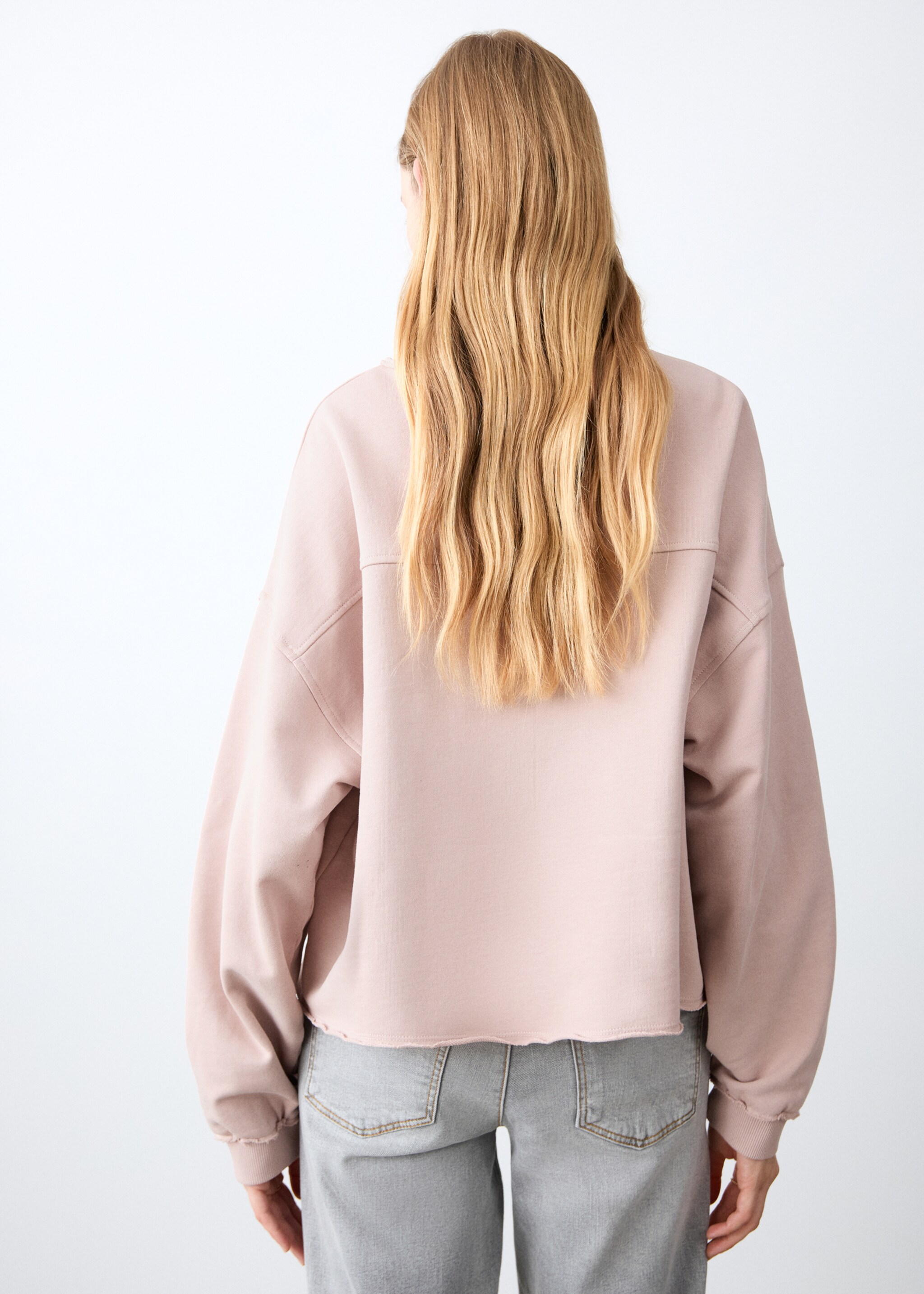 Sweatshirt boho - Reverse of the article, Pink. Ref: 27031517-00.
