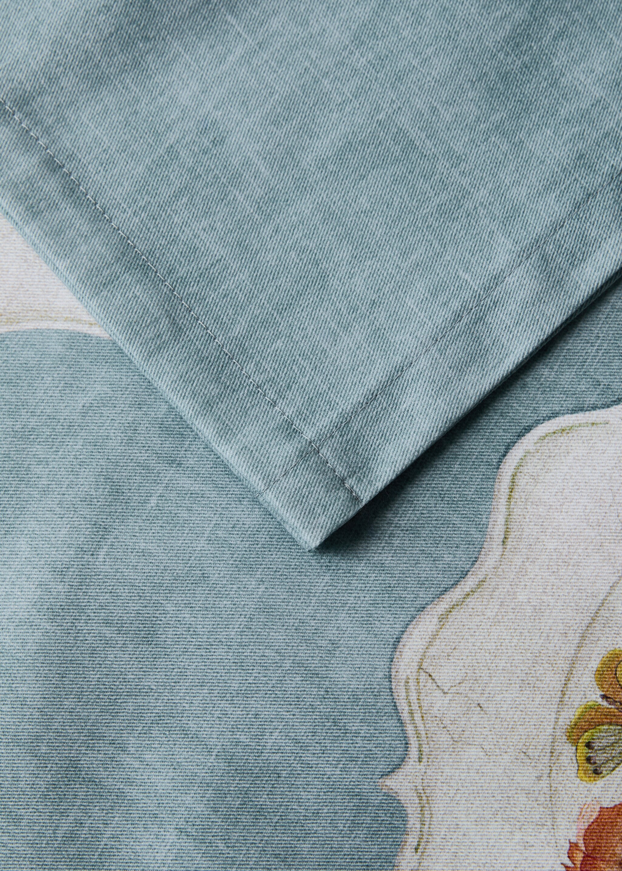 Bomullsduk vintageporslin 8 till 10 personer - Detaljer om artikeln 1, Bläckblå. Ref: 27031518-00.