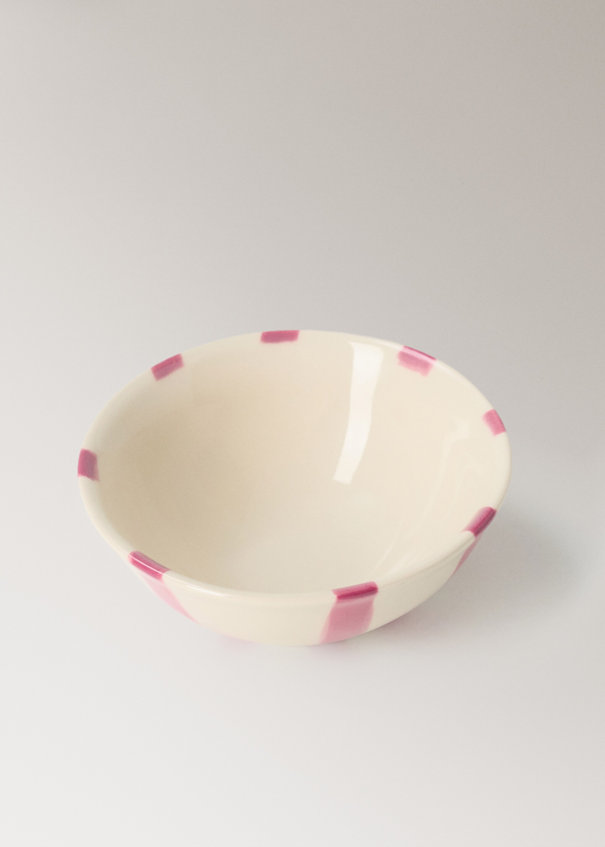 Striped gres bowl - Details of the article 2, Light/Pastel Purple. Ref: 27031525-00.