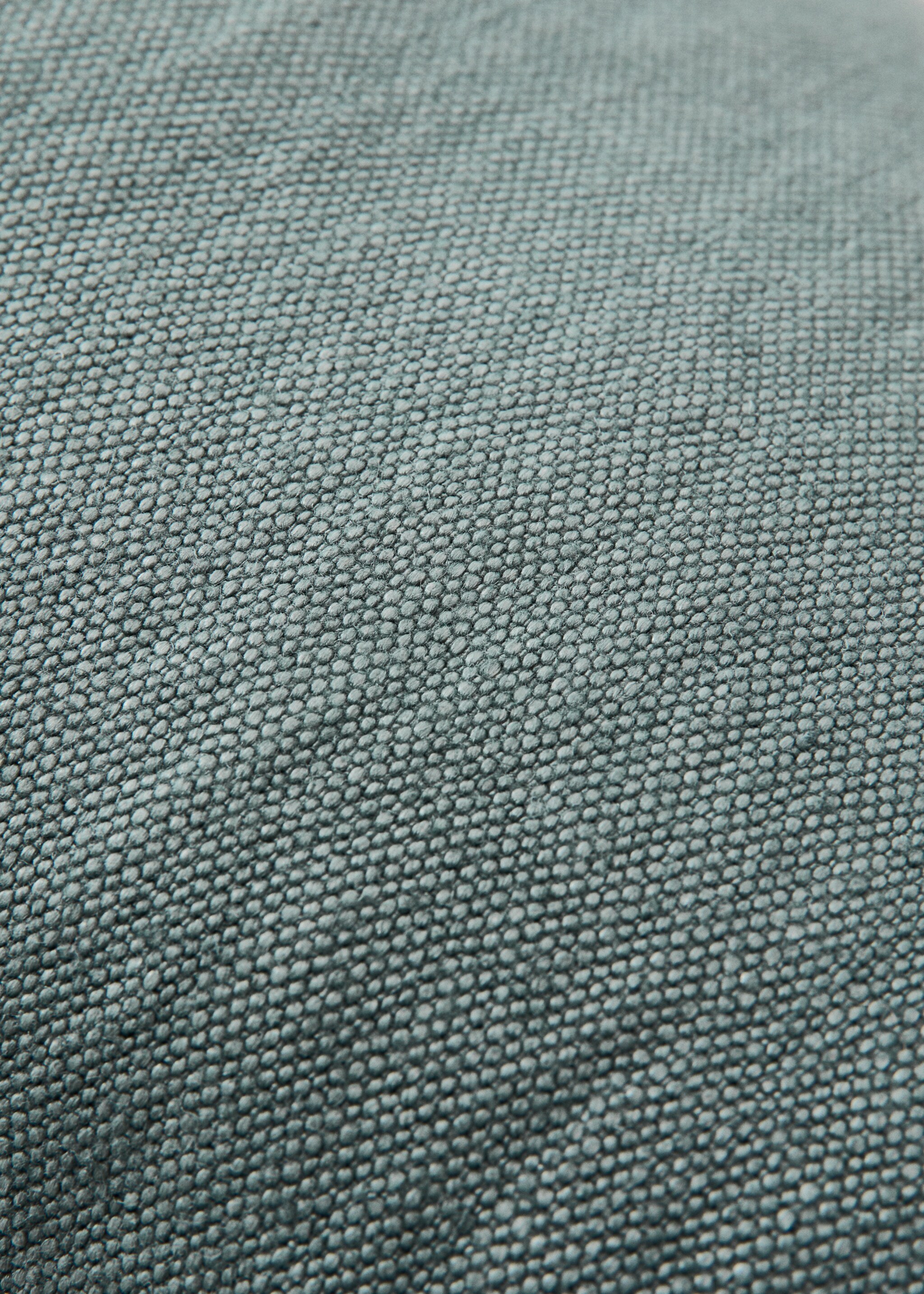 100% heavy linen cushion cover with overlock 40x60 cm - Details of the article 3, Aqua Green. Ref: 27031527-00.