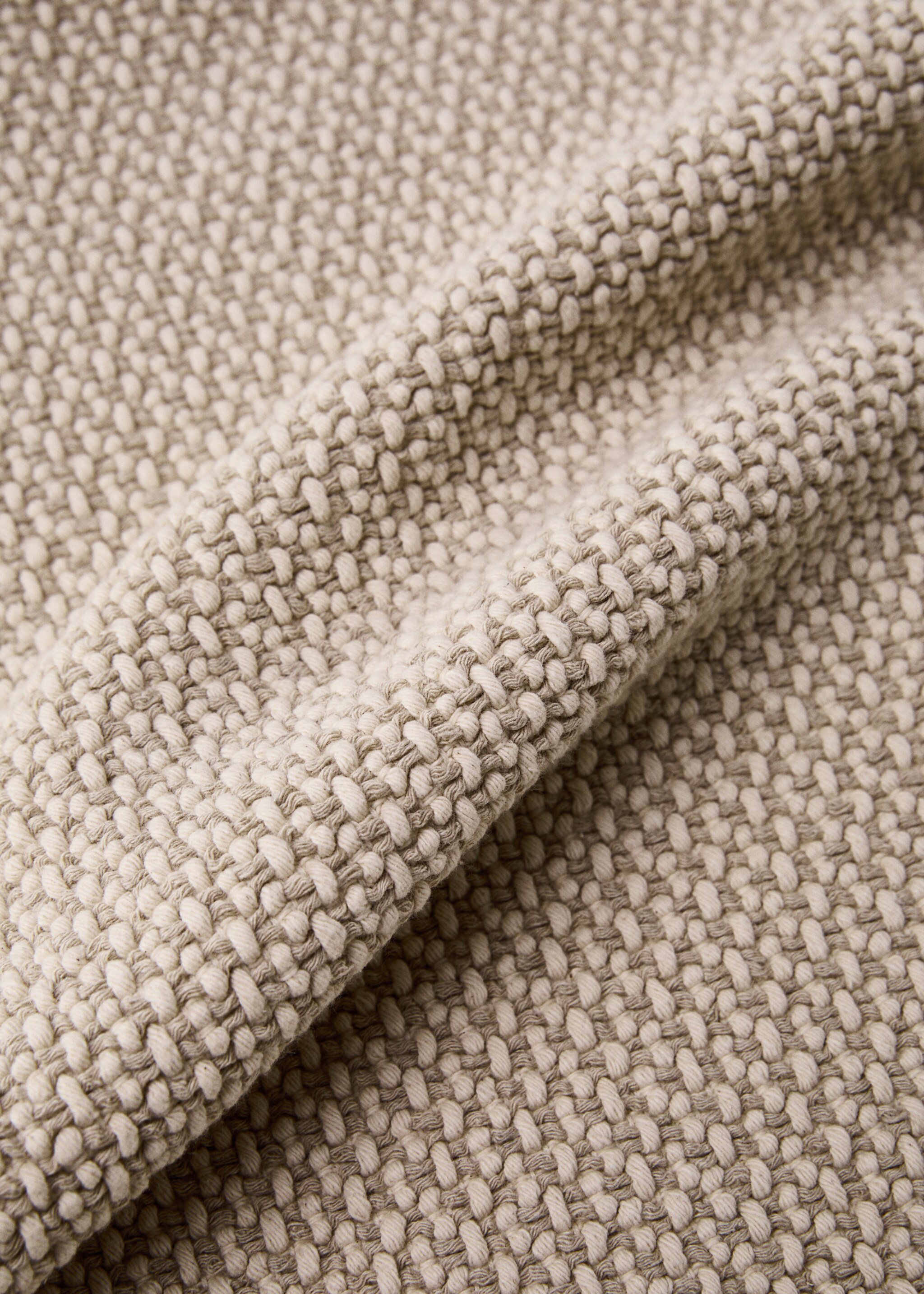 Badmat van katoen en linnen met franjes - Detail van het artikel 2, Open beige. Ref: 27031534-00.