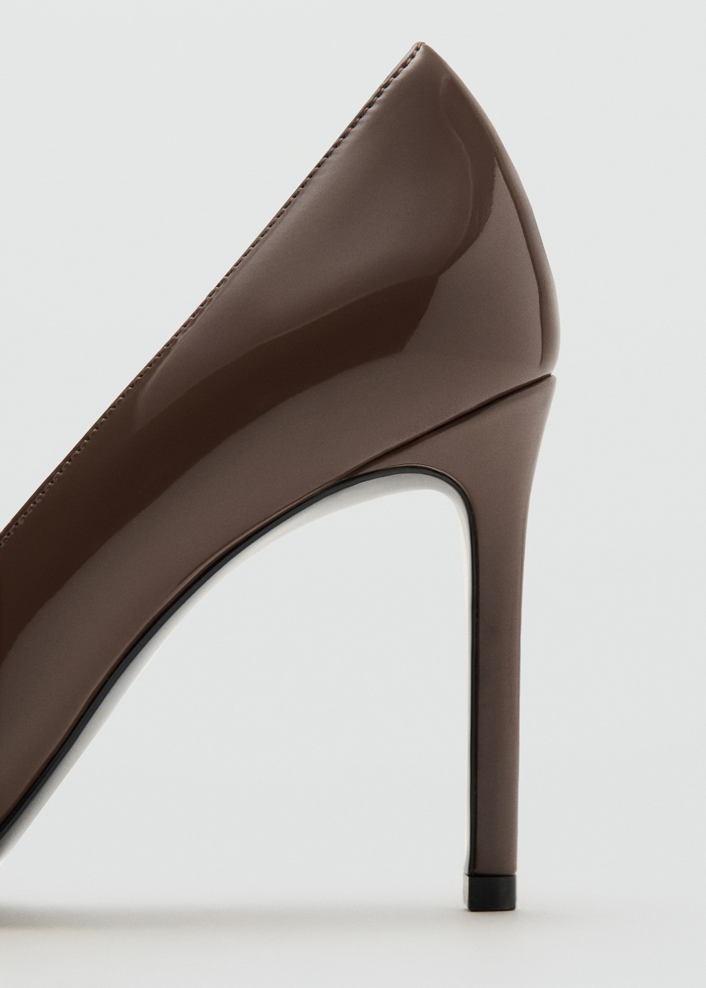 Mango Asymmetrical patent leather court shoes