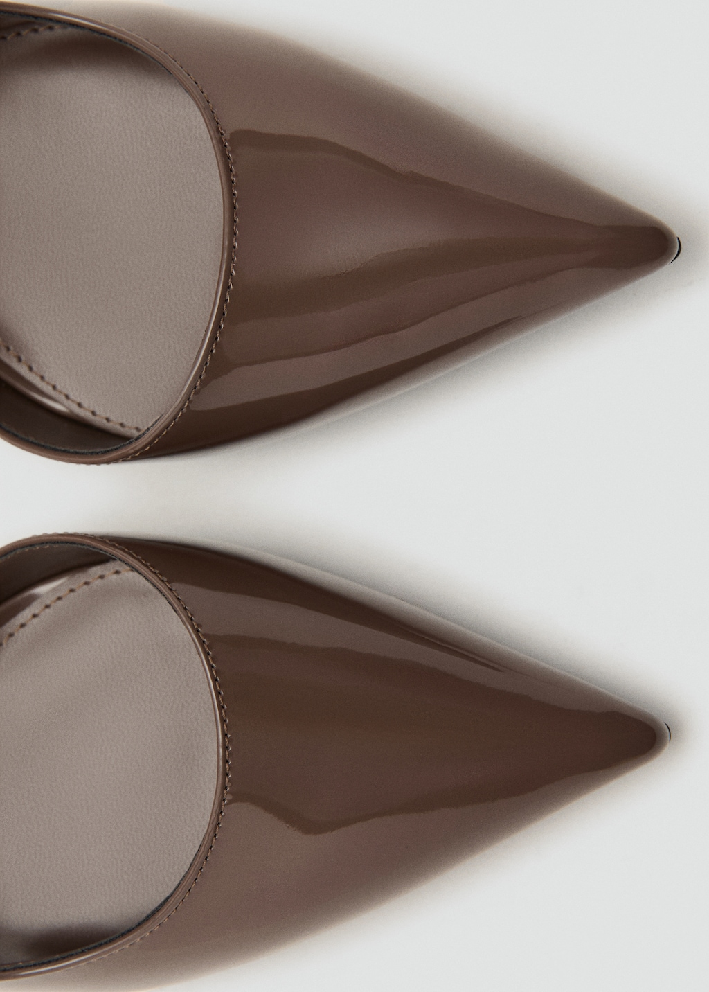 Mango Asymmetrical patent leather court shoes