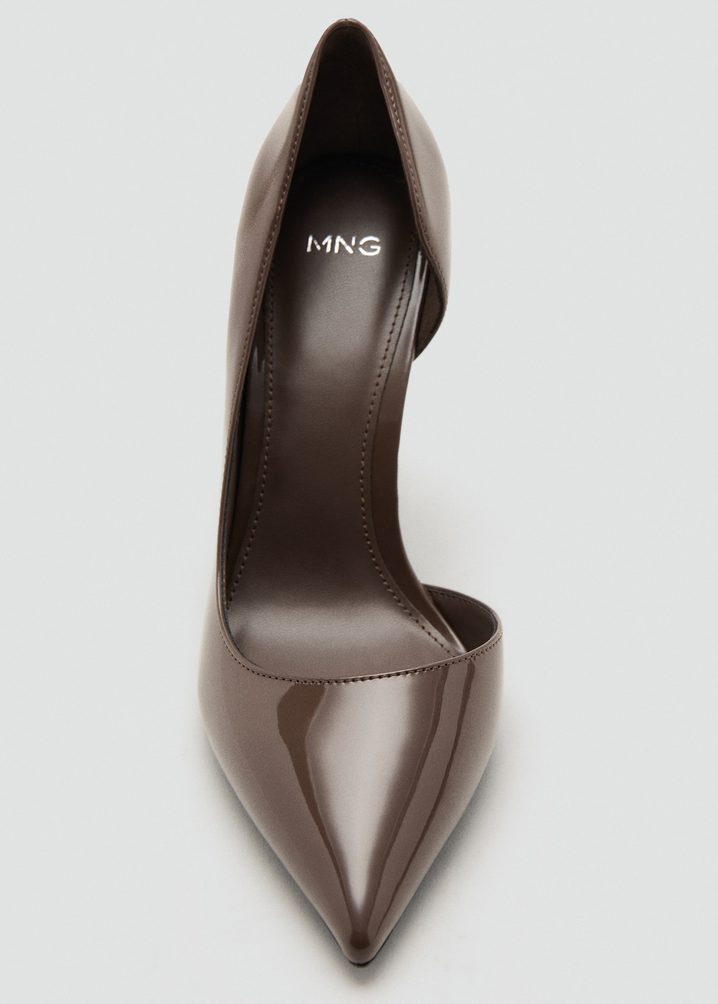 Mango Asymmetrical patent leather court shoes