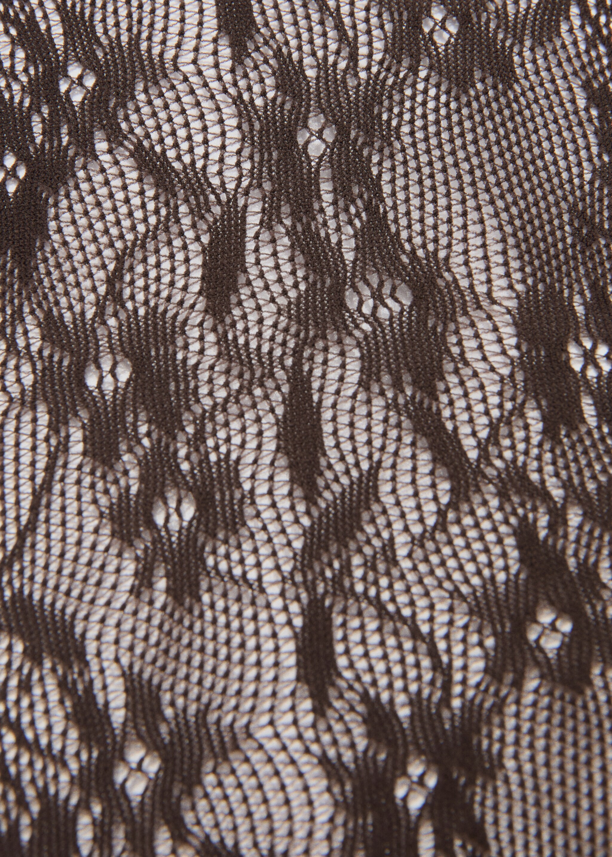 جوارب دانتيل زهرية - رؤية وسط, شوكولاتة. Ref: 27032006-00.