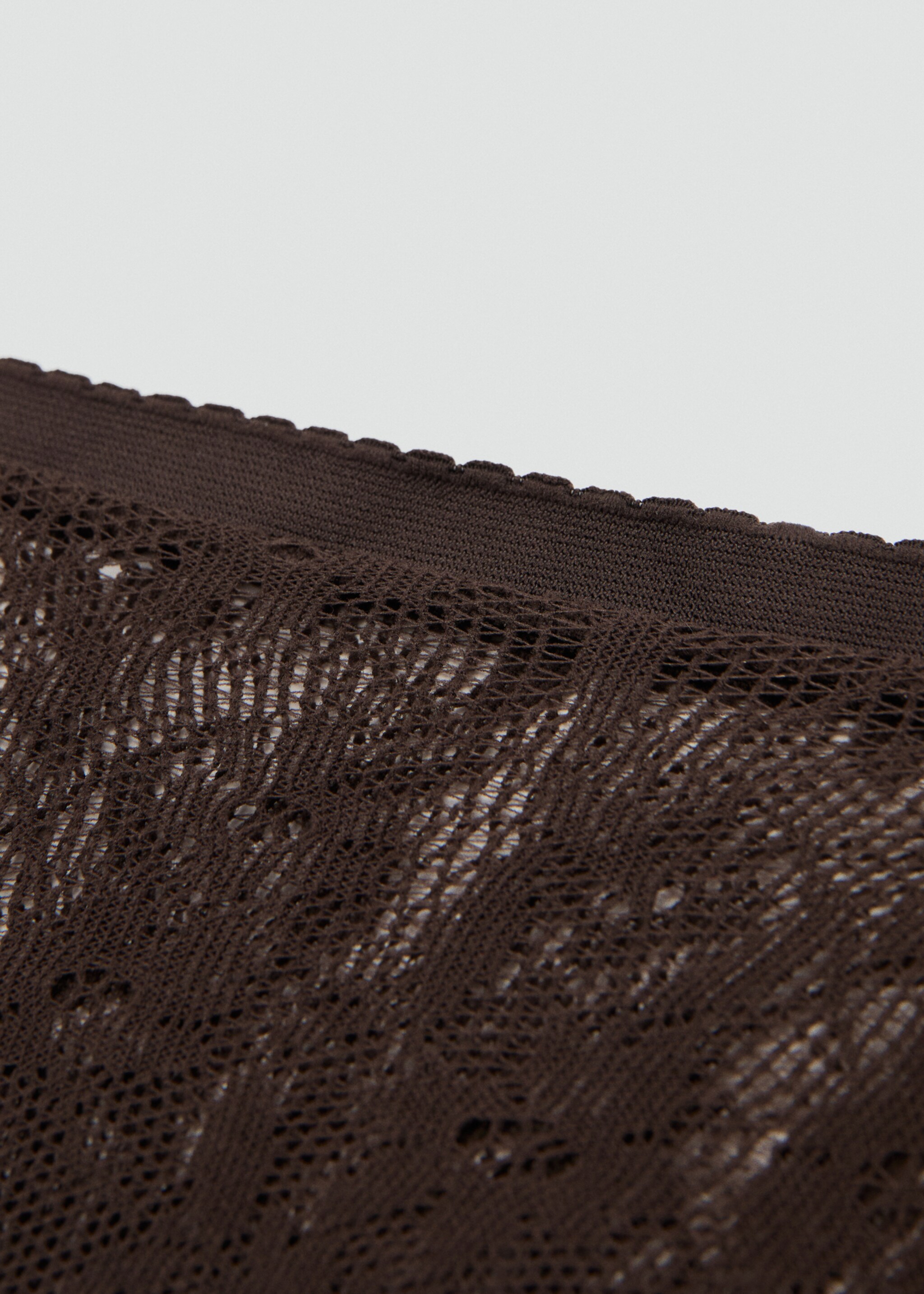 جوارب دانتيل زهرية - تفاصيل المنتج 2, شوكولاتة. Ref: 27032006-00.