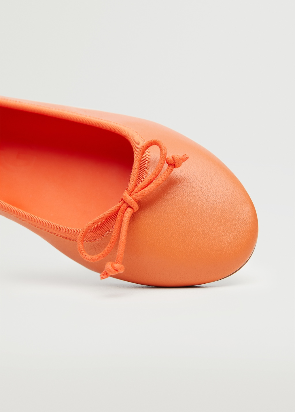 Mango leather ballerina flats hot sale