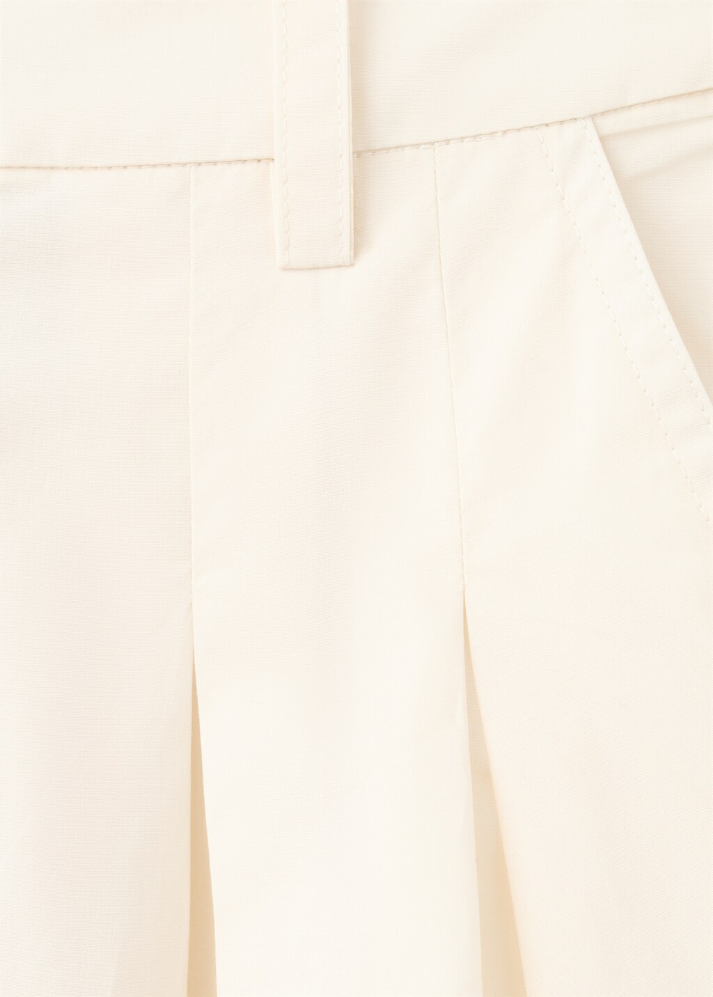 Mango Wide-leg cropped pleated trousers