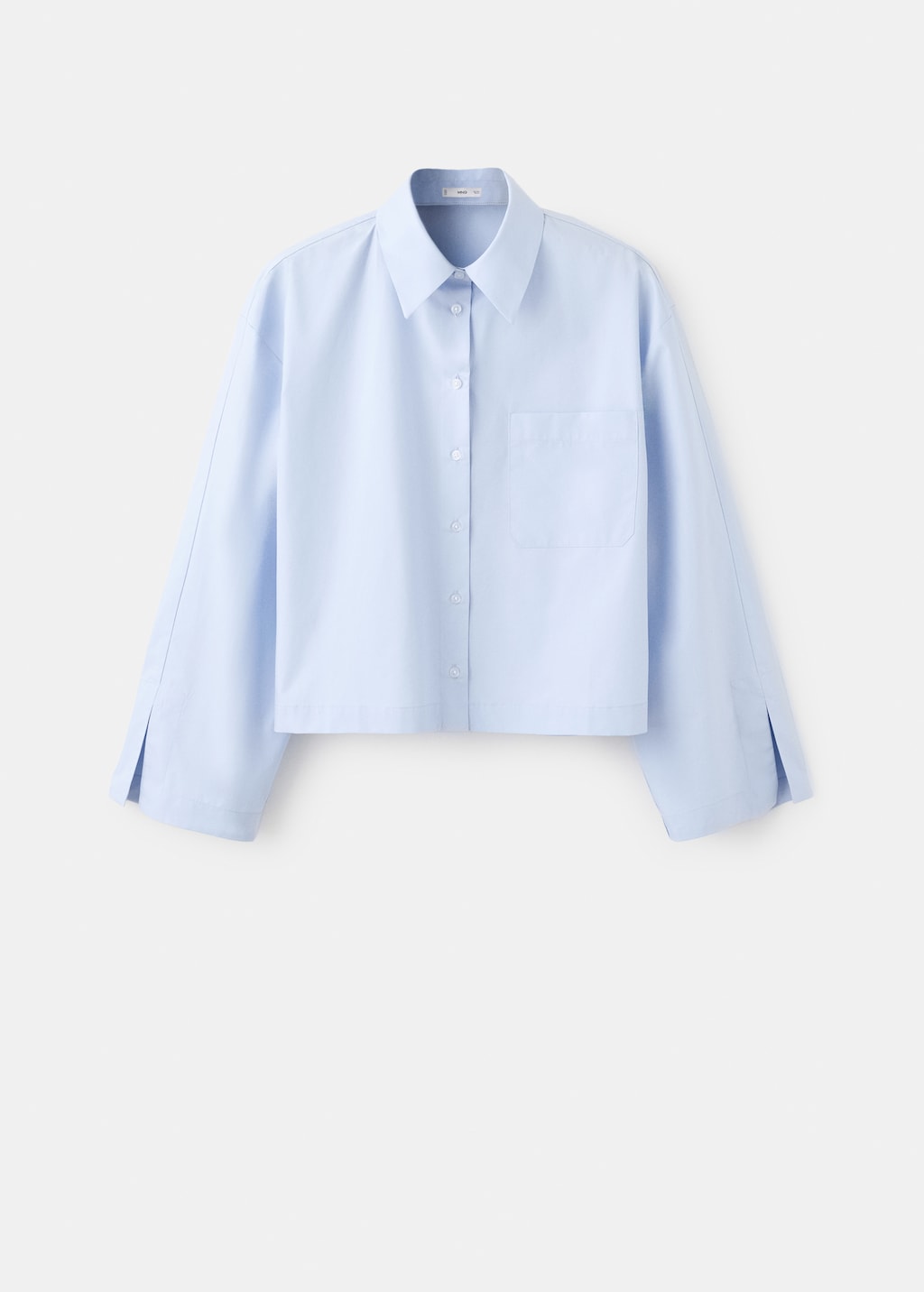 Cropped shirt with pocket - image 4