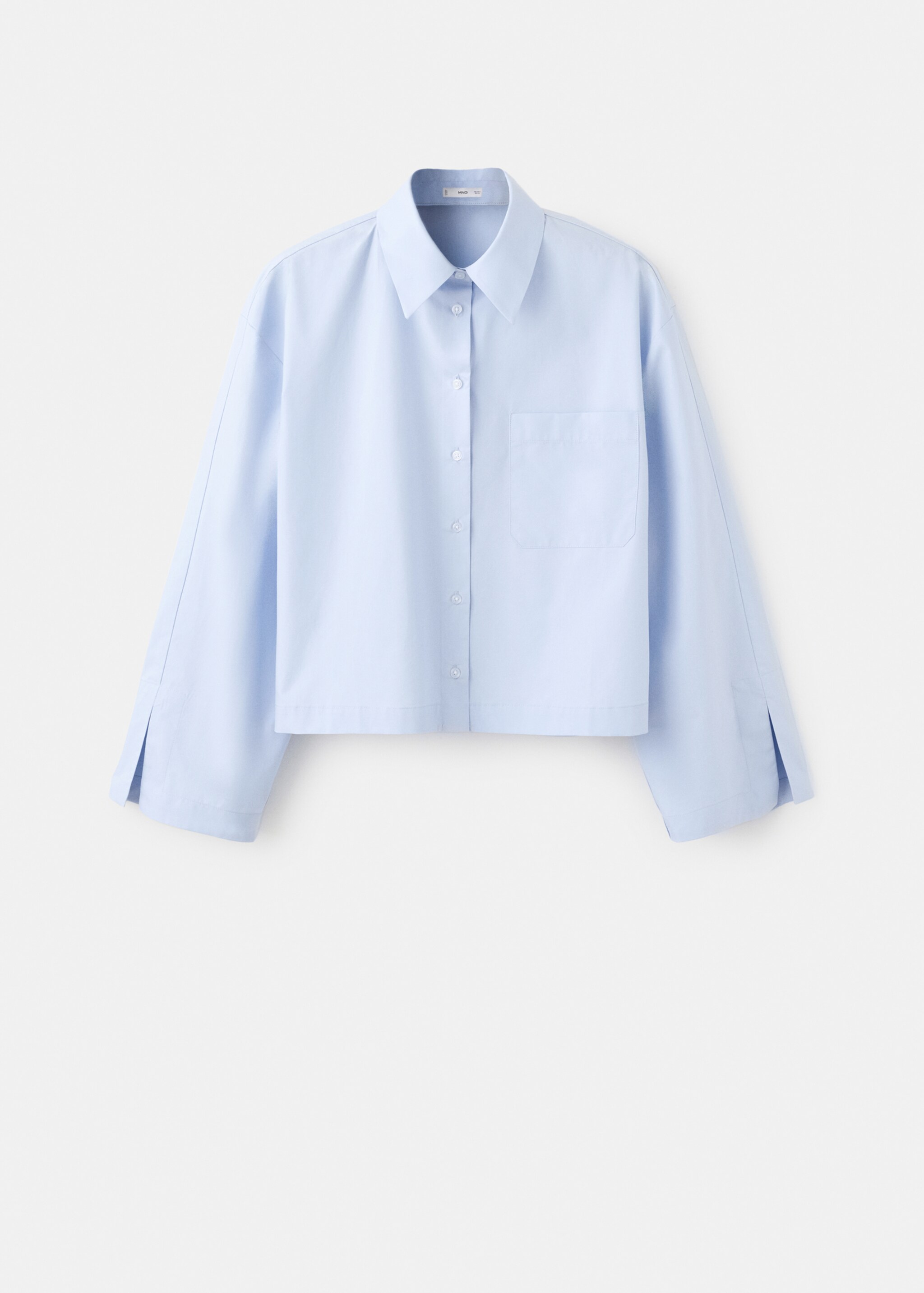 口袋短款衬衫 - null, 天蓝. Ref: 27032539-00.