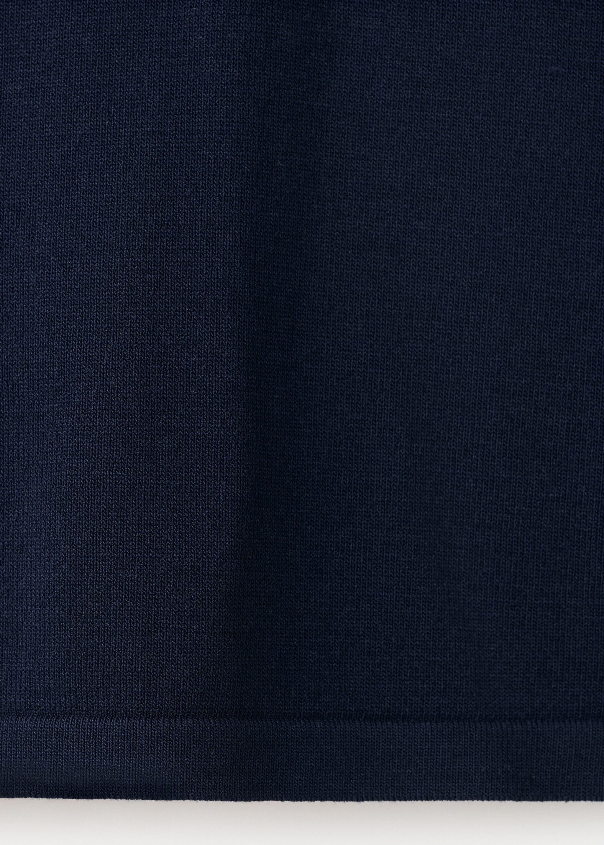 Polo neck jumper with seams - Details of the article 0, Navy. Ref: 27032541-00.