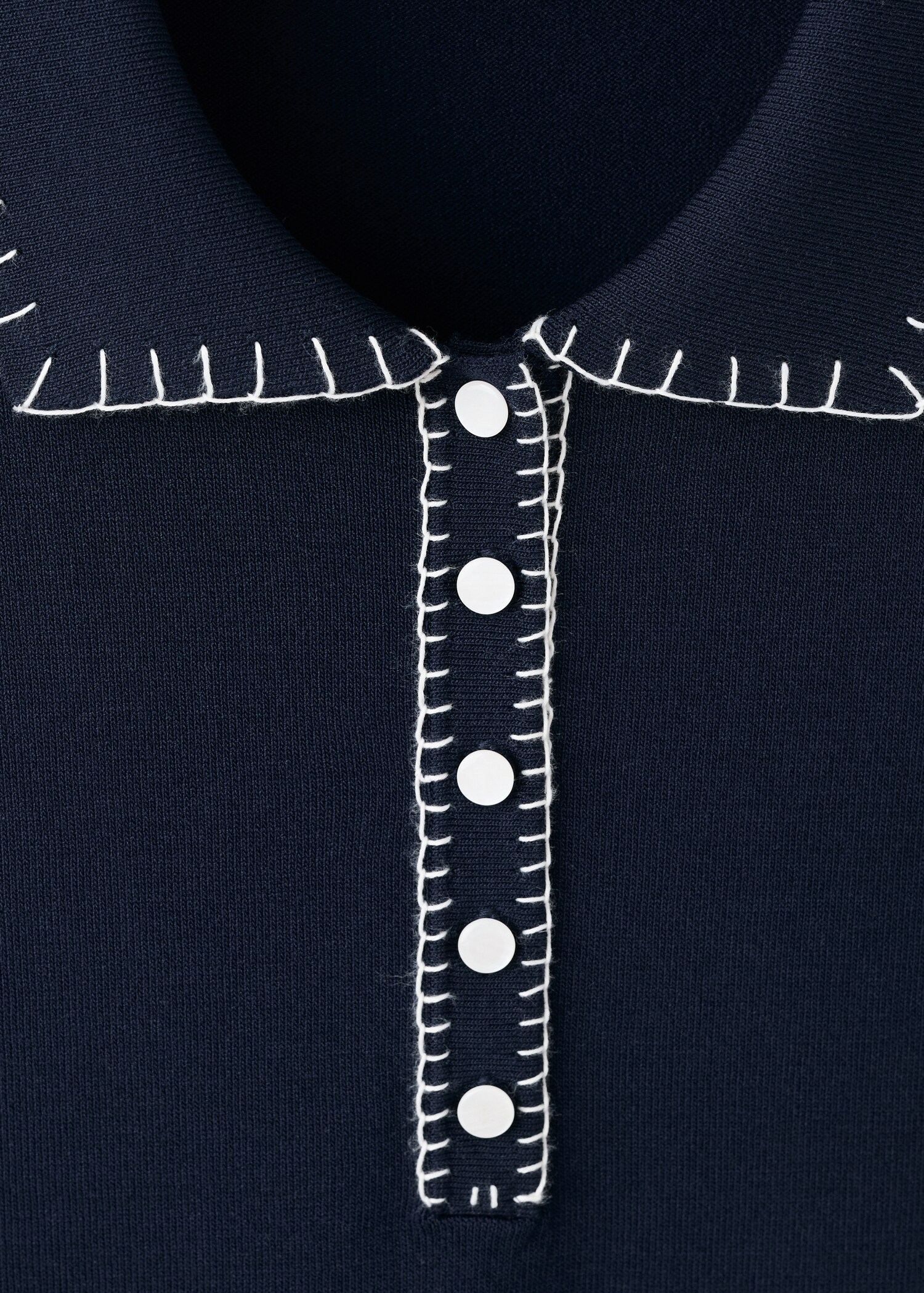 Polo neck jumper with seams - Details of the article 8