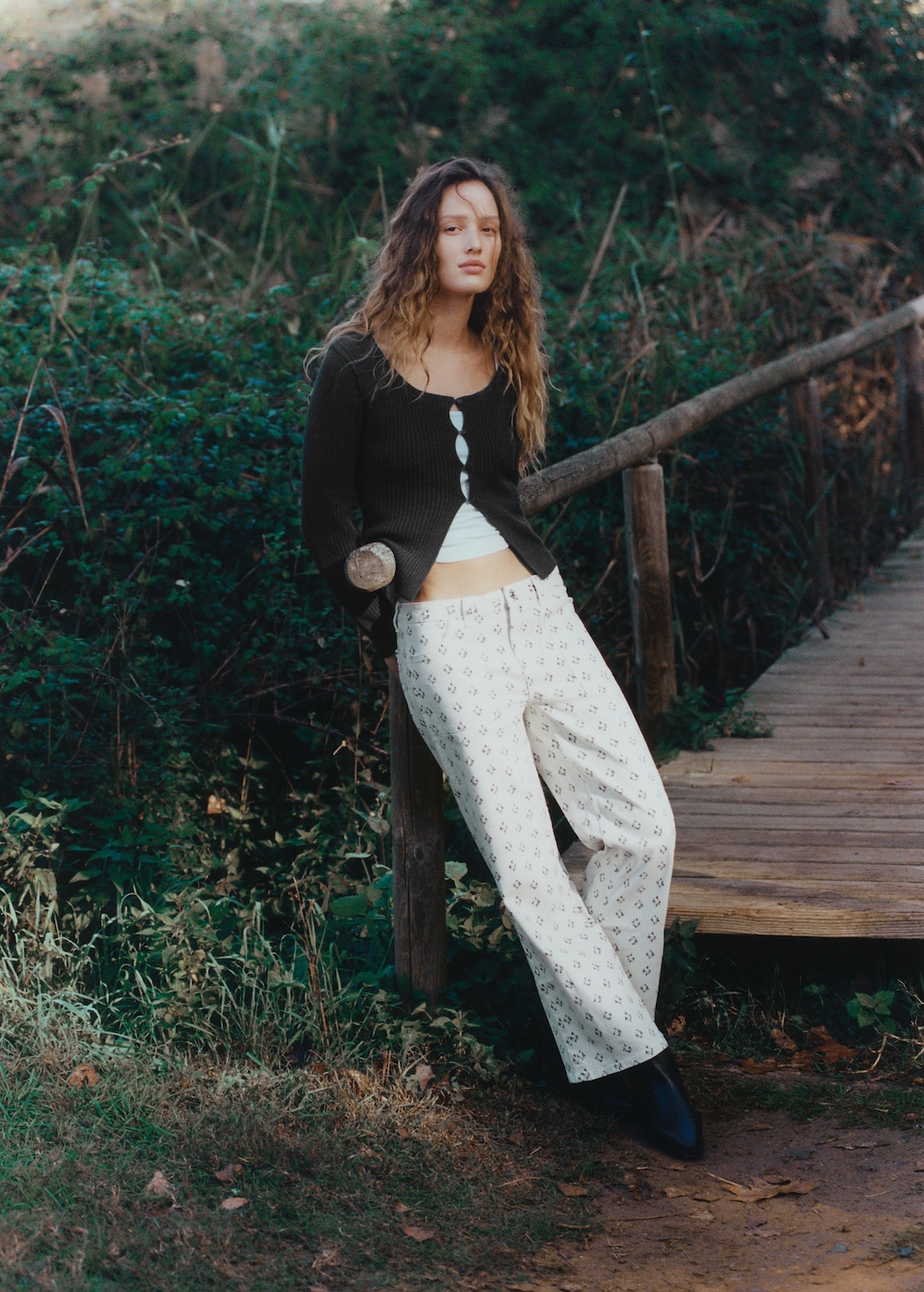 Knitted button cardigan