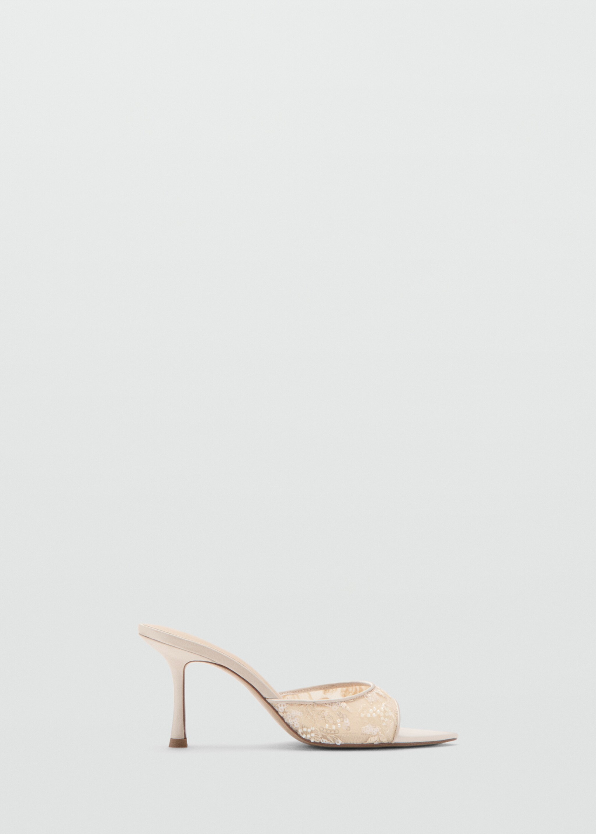 صندل بكعب من الدانتيل - منتج دون نموذج, شفاف. Ref: 27032544-00.