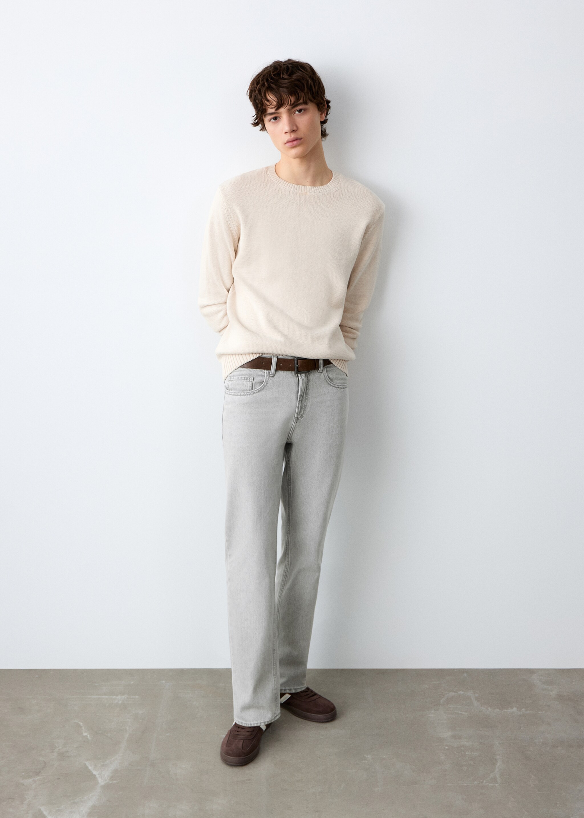 Regular-fit jeans - Details of the article 2, Denim Grey. Ref: 27032548-00.