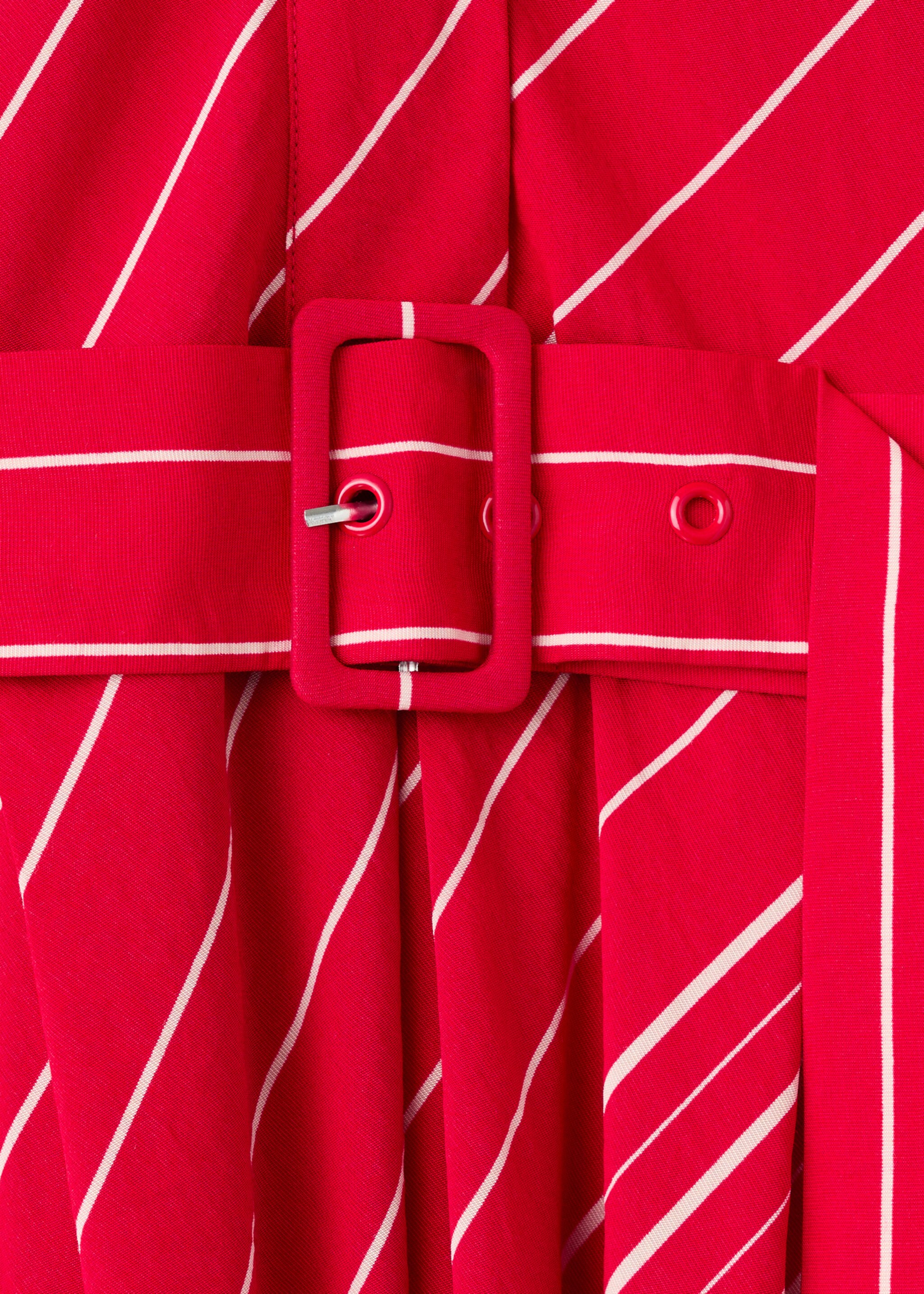 Vestido camisero rayas cinturón - Detalle del artículo 0, Rojo. Ref: 27032550-00.