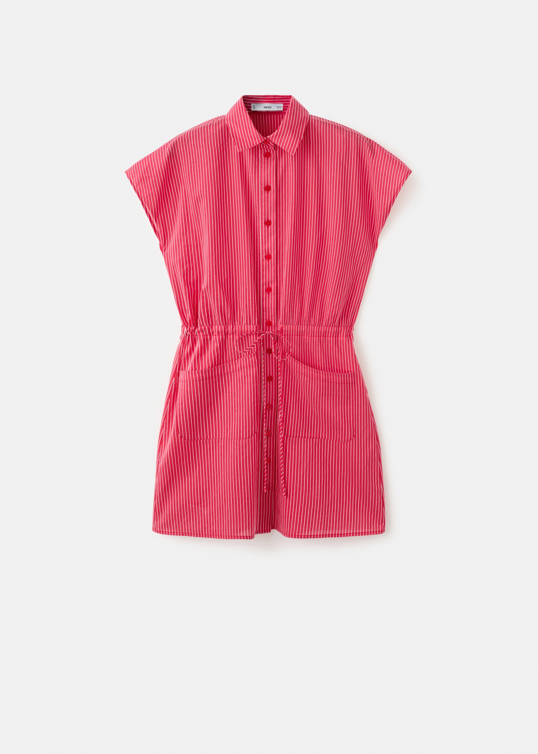 Striped shirt dress - Article without model, Red. Ref: 27032551-00.
