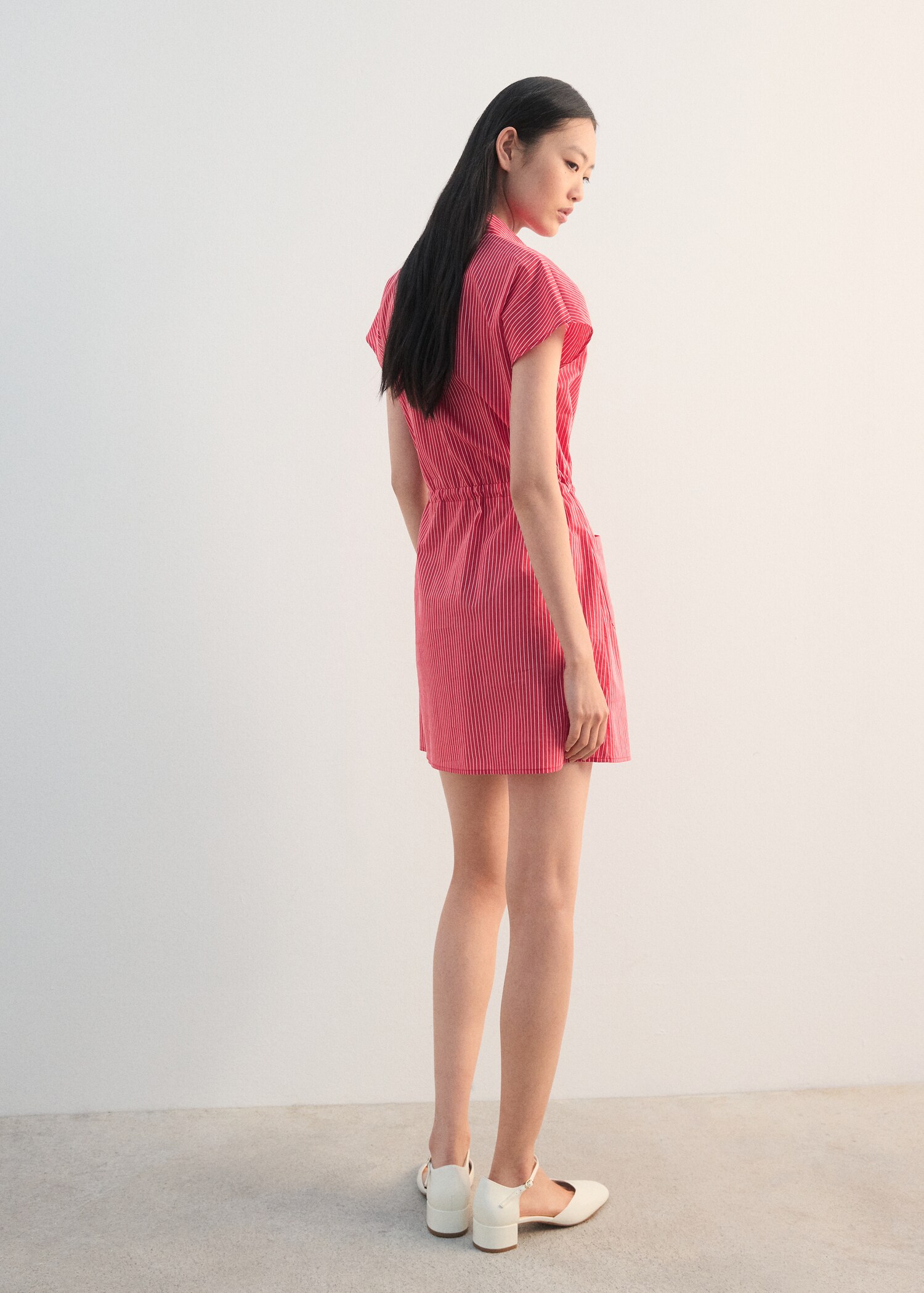 Striped shirt dress - Reverse of the article