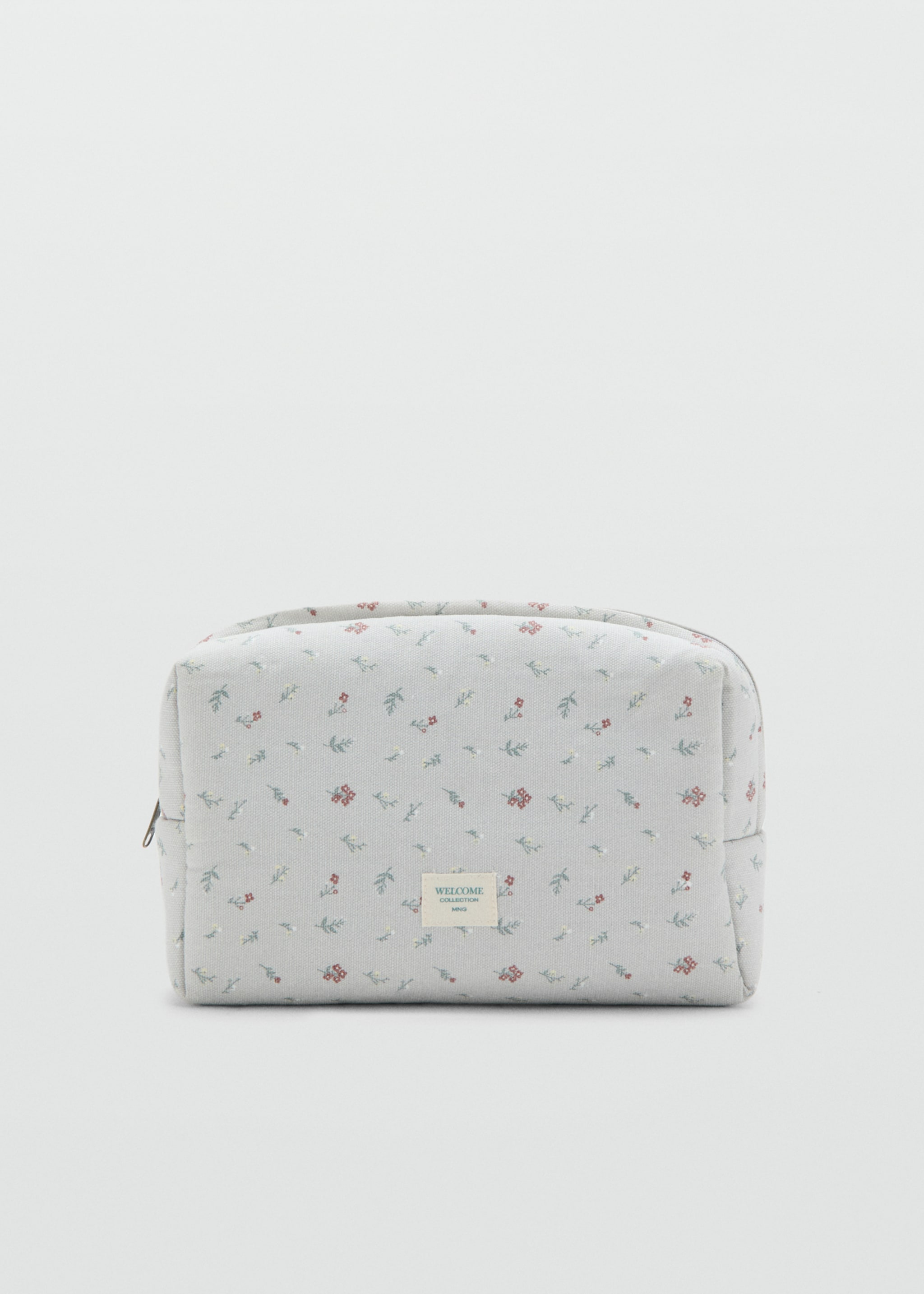 Косметичка з квітковим принтом - Товар без моделі, Сірий. Ref: 27032552-00.